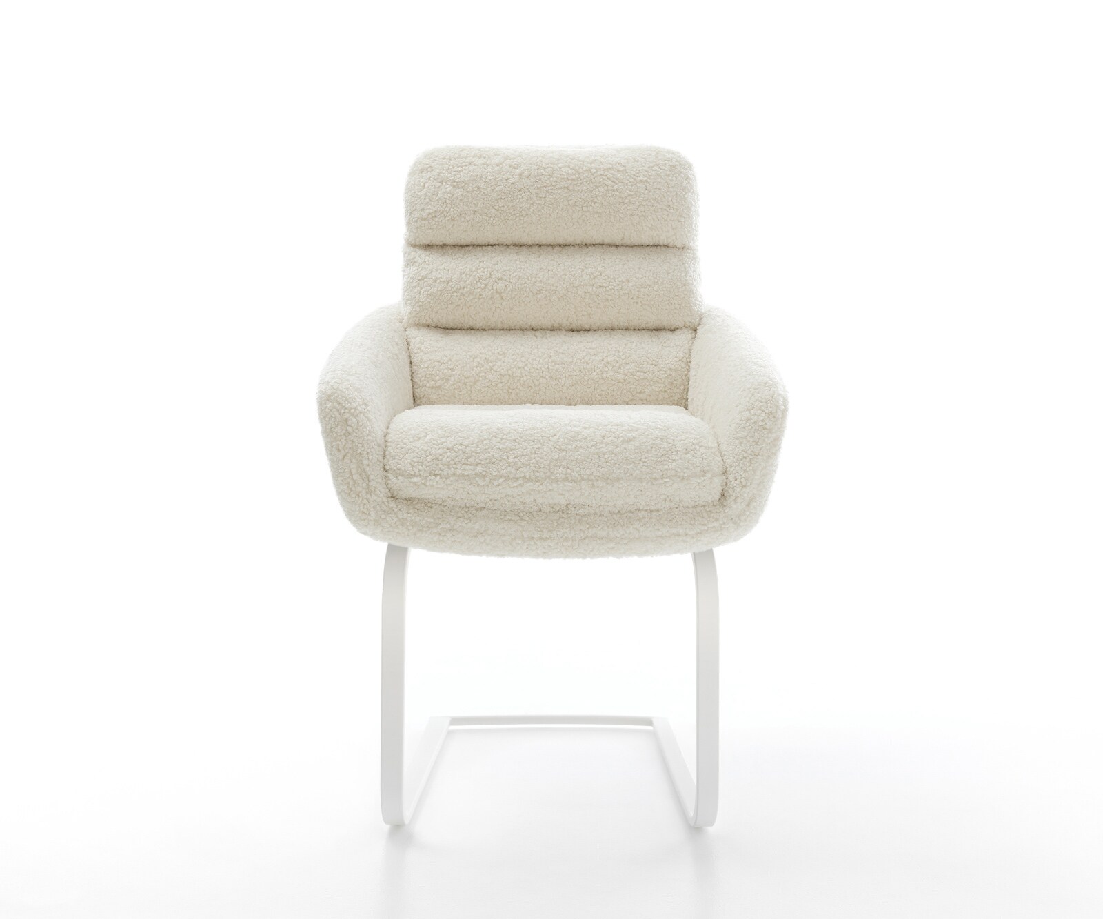 Sledemodel Abelia-Flex met armleuning teddy beige sledemodel vlak wit 1