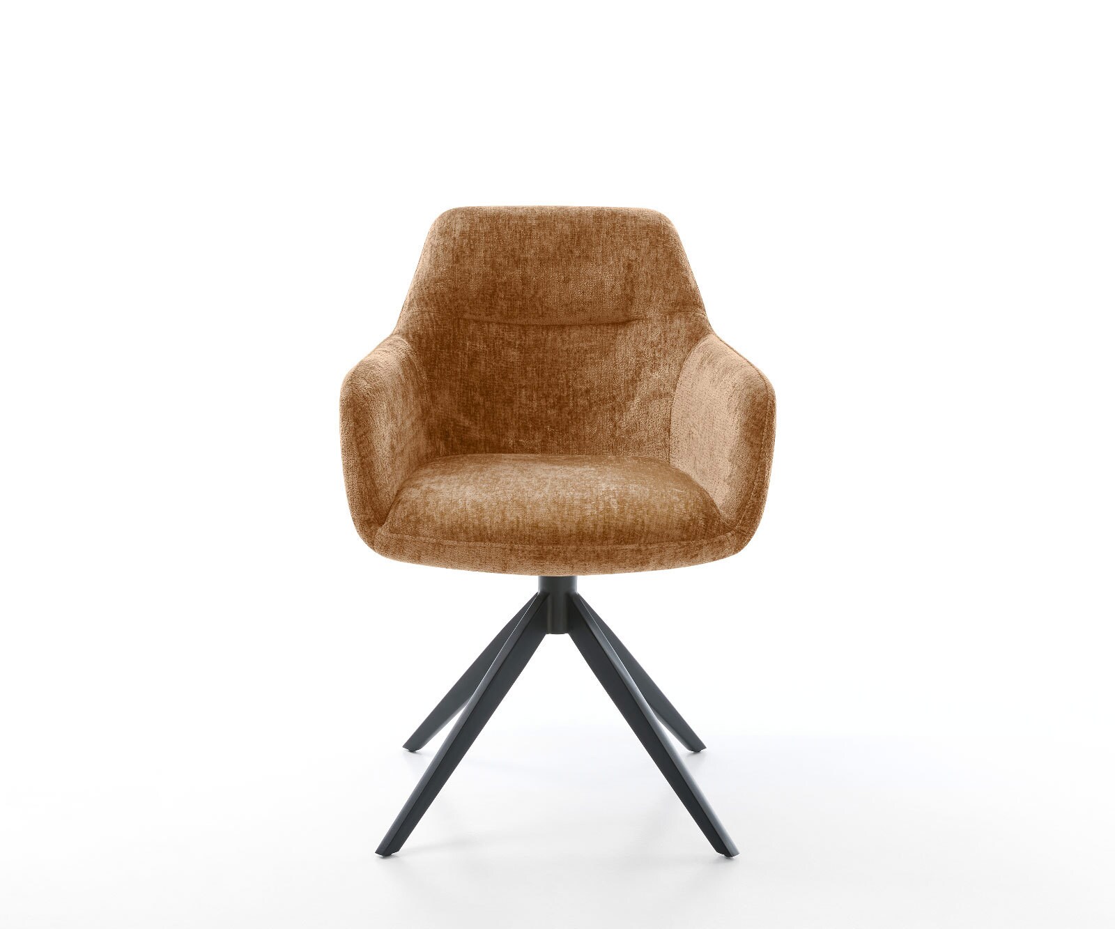 Draaistoel Pejo-Flex chenille Roest kruisframe breed zwart 360° draaibaar rocker-functie pocketveer kern 1