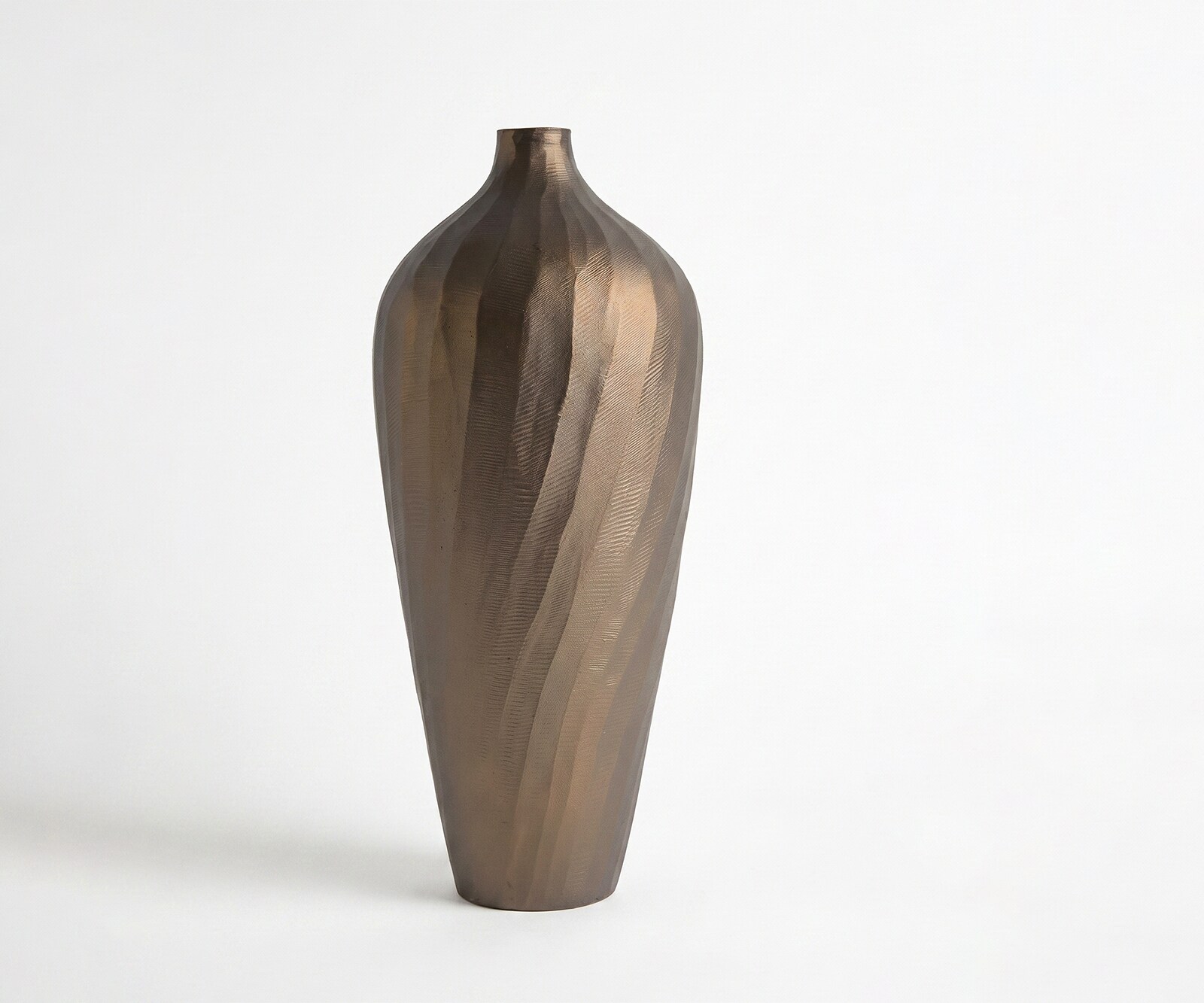 Vaas Torvia B17 x D17 x H41 cm Aluminium Aurum Satin Handgemaakt