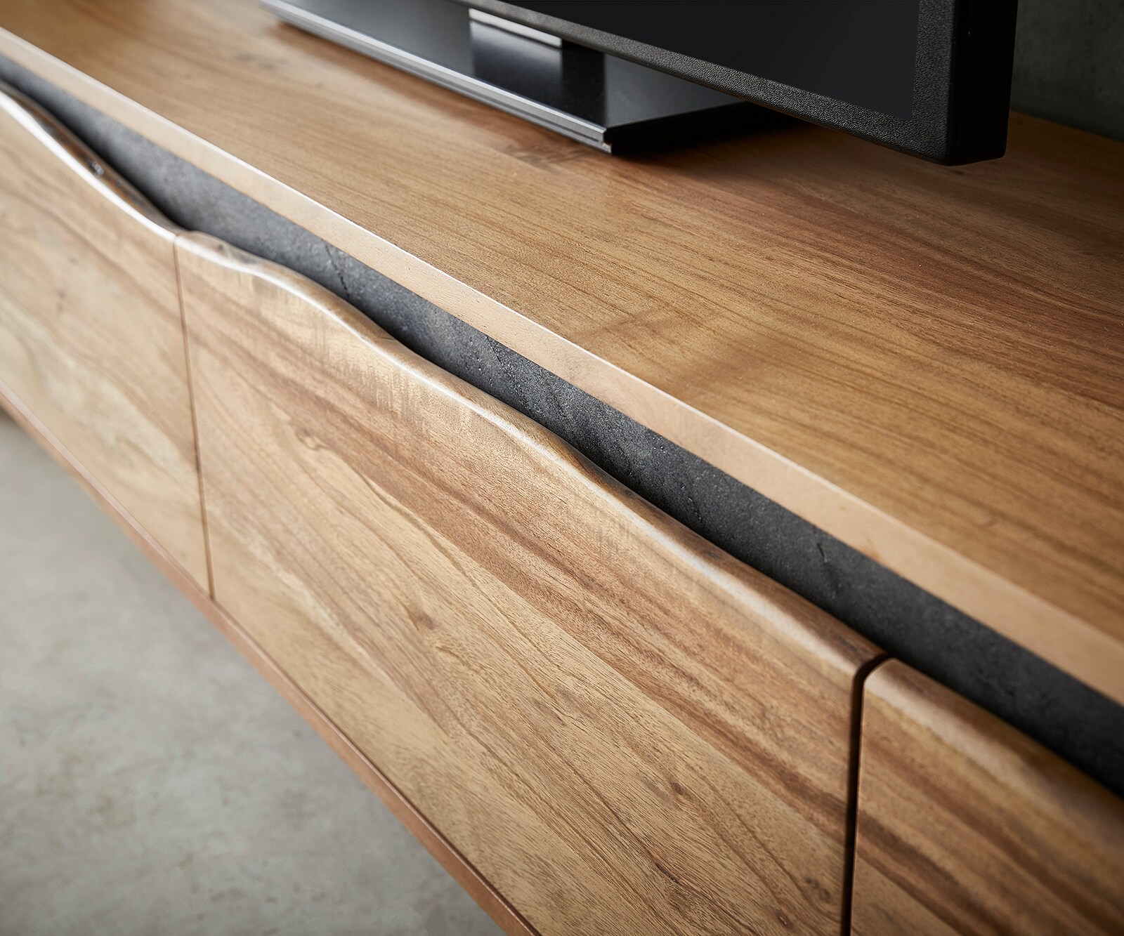 Tv-meubel Stonegrace  220x35 cm acacia natuur 4 deuren 3
