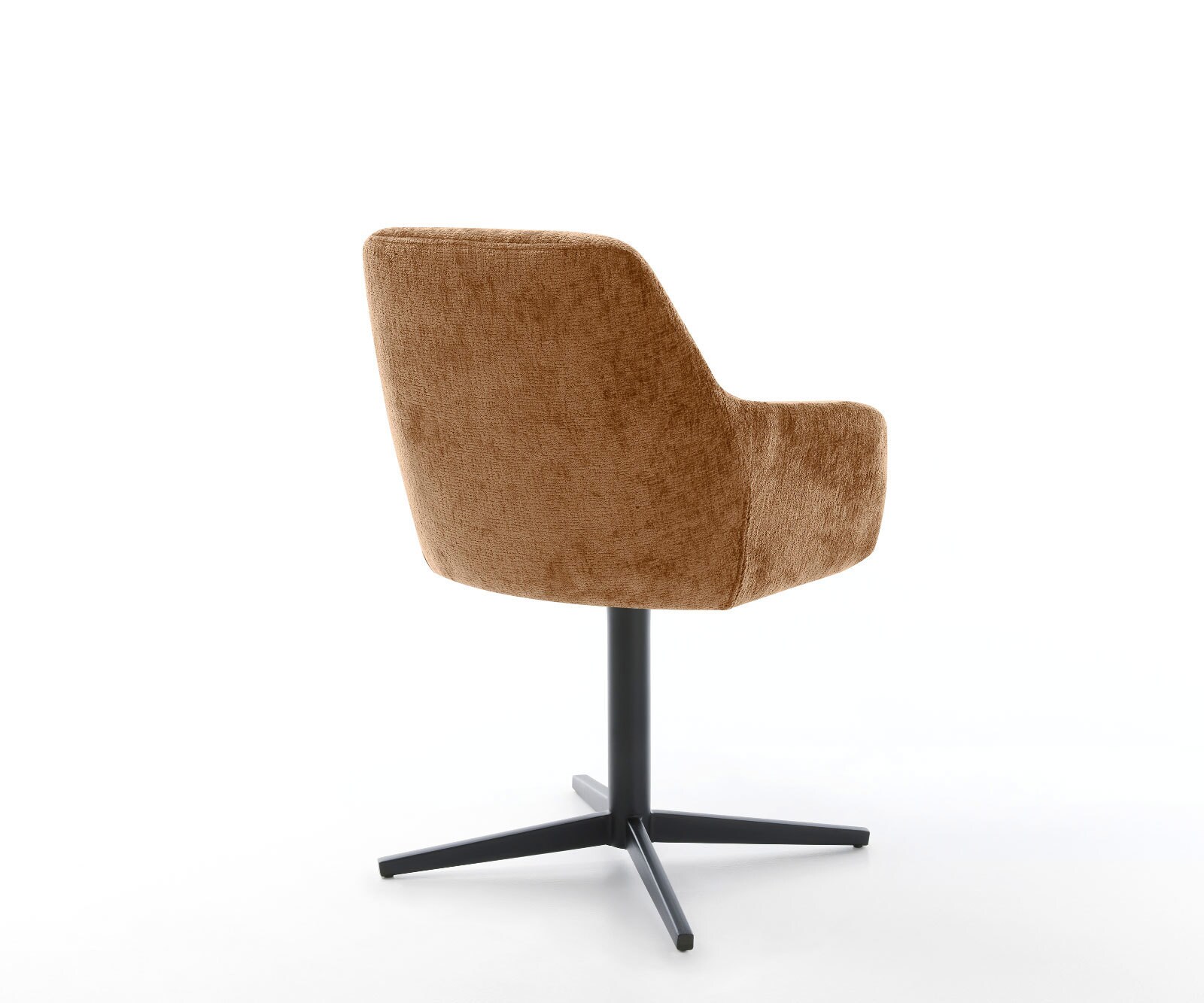 Draaistoel Pejo-Flex chenille Roest kruispoot zwart 360° draaibaar pocketveer kern 4