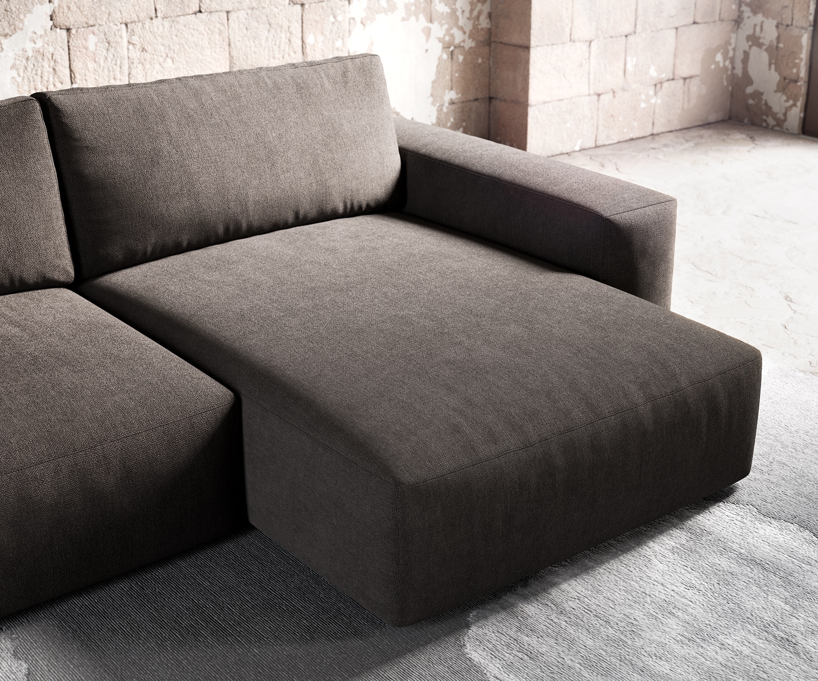 Hoekbank Lanzo XL 270x180 cm microvezel kaki bruin variabele rugleuning 5 Hoekbank Lanzo XL 270x180 cm microvezel kaki bruin variabele rugleuning 5