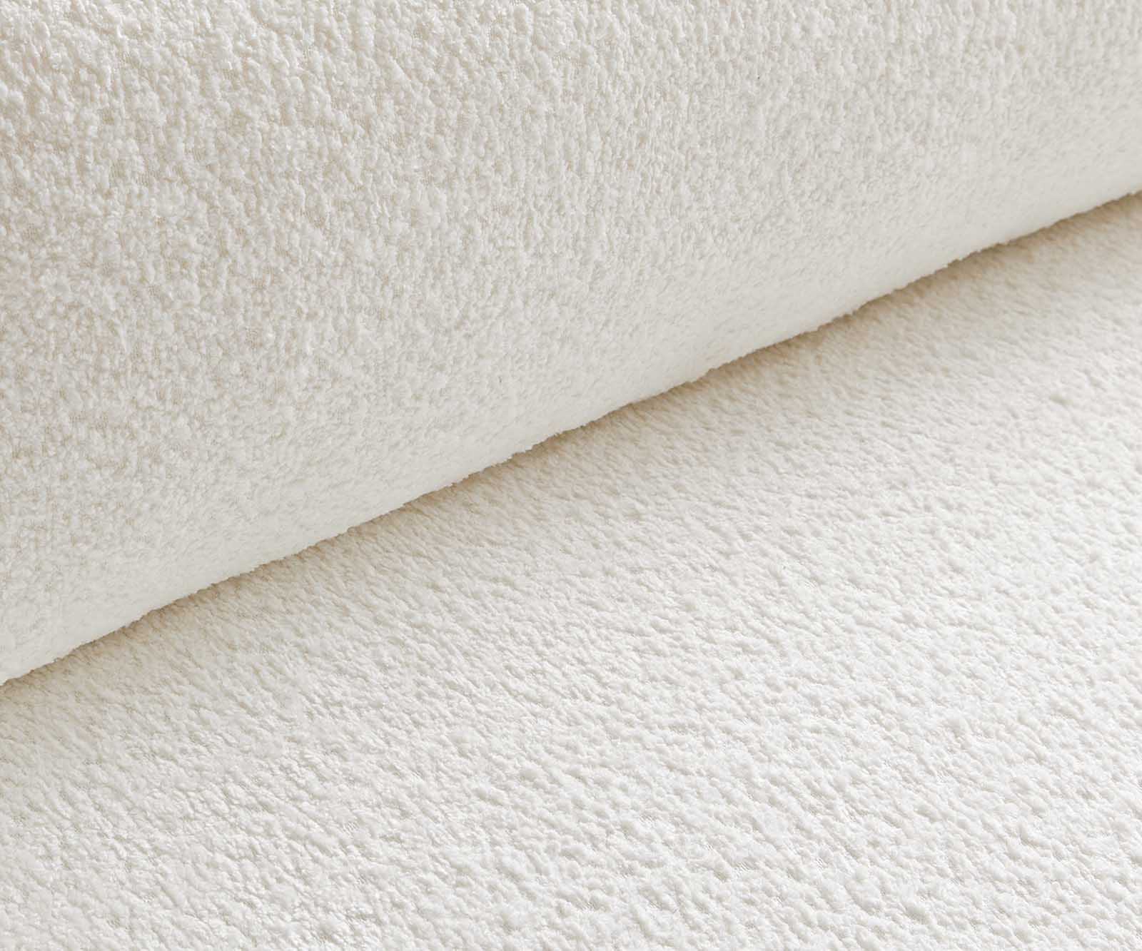 Draaistoel Yago-Flex XL met armleuning bouclé wit kruisframe breed roestvrij staal 360° draaibaar 5