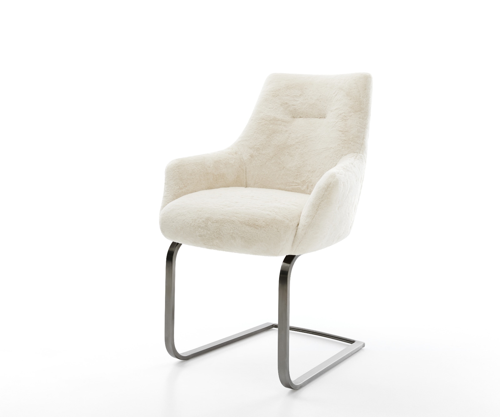 Sledemodel Alja-Flex met armleuning pluchen crème-wit sledemodel vlak grafiet pocketveer kern 1