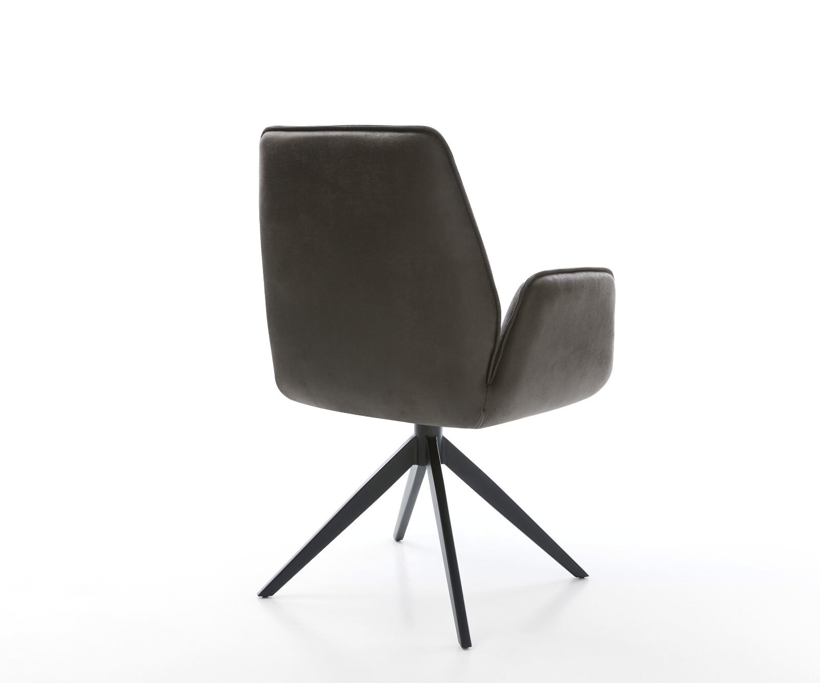 Draaistoel Zoa-Flex microvelours antraciet vintage kruisframe breed zwart 360° draaibaar rocker-functie pocketveer kern 5