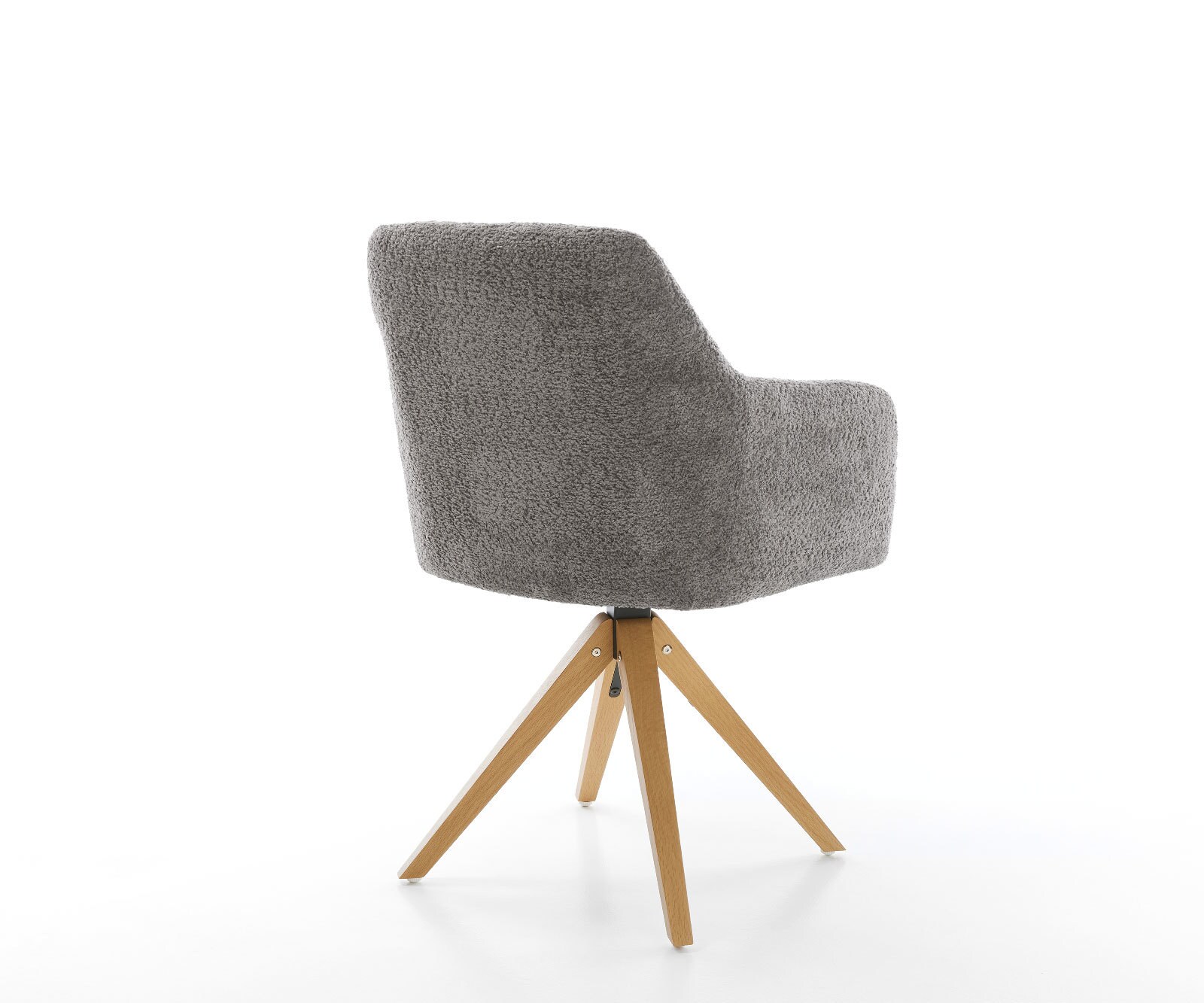 Eetkamerstoel Greg-Flex bouclé grijs houten frame hoekig natuur pocketveer kern 4 Eetkamerstoel Greg-Flex bouclé grijs houten frame hoekig natuur pocketveer kern 4