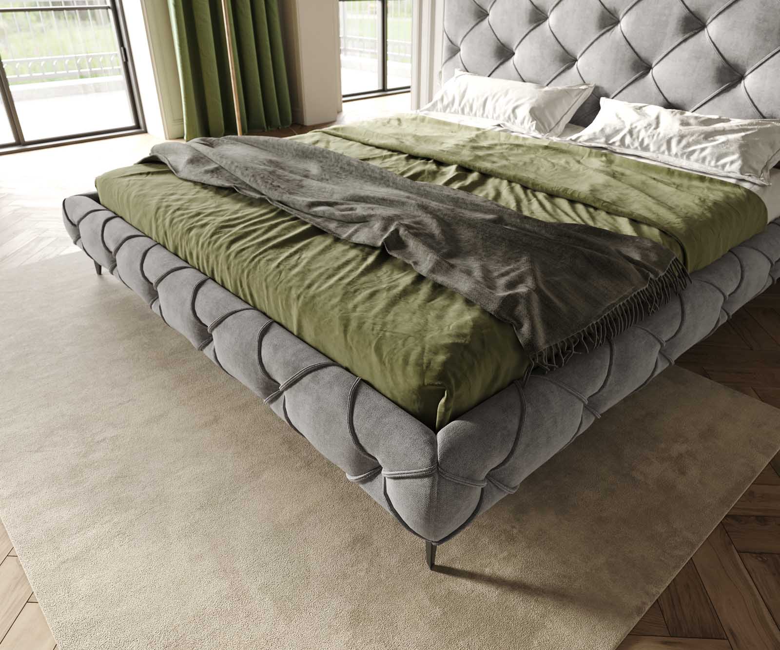 Bedombouw Nayara 180x200 cm microvezel grijs 6 Bedombouw Nayara 180x200 cm microvezel grijs 6