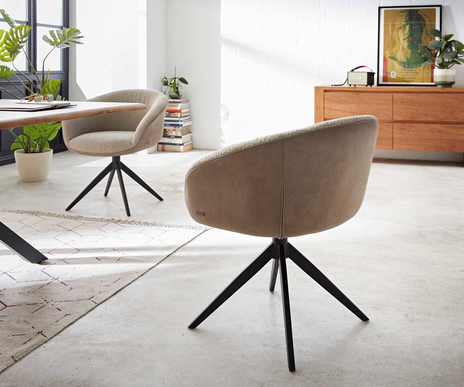 Draaistoel Vinka-Flex met armleuning materiaalmix mud kruisframe breed zwart 360° draaibaar pocketveer kern 4 Draaistoel Vinka-Flex met armleuning materiaalmix mud kruisframe breed zwart 360° draaibaar pocketveer kern 4