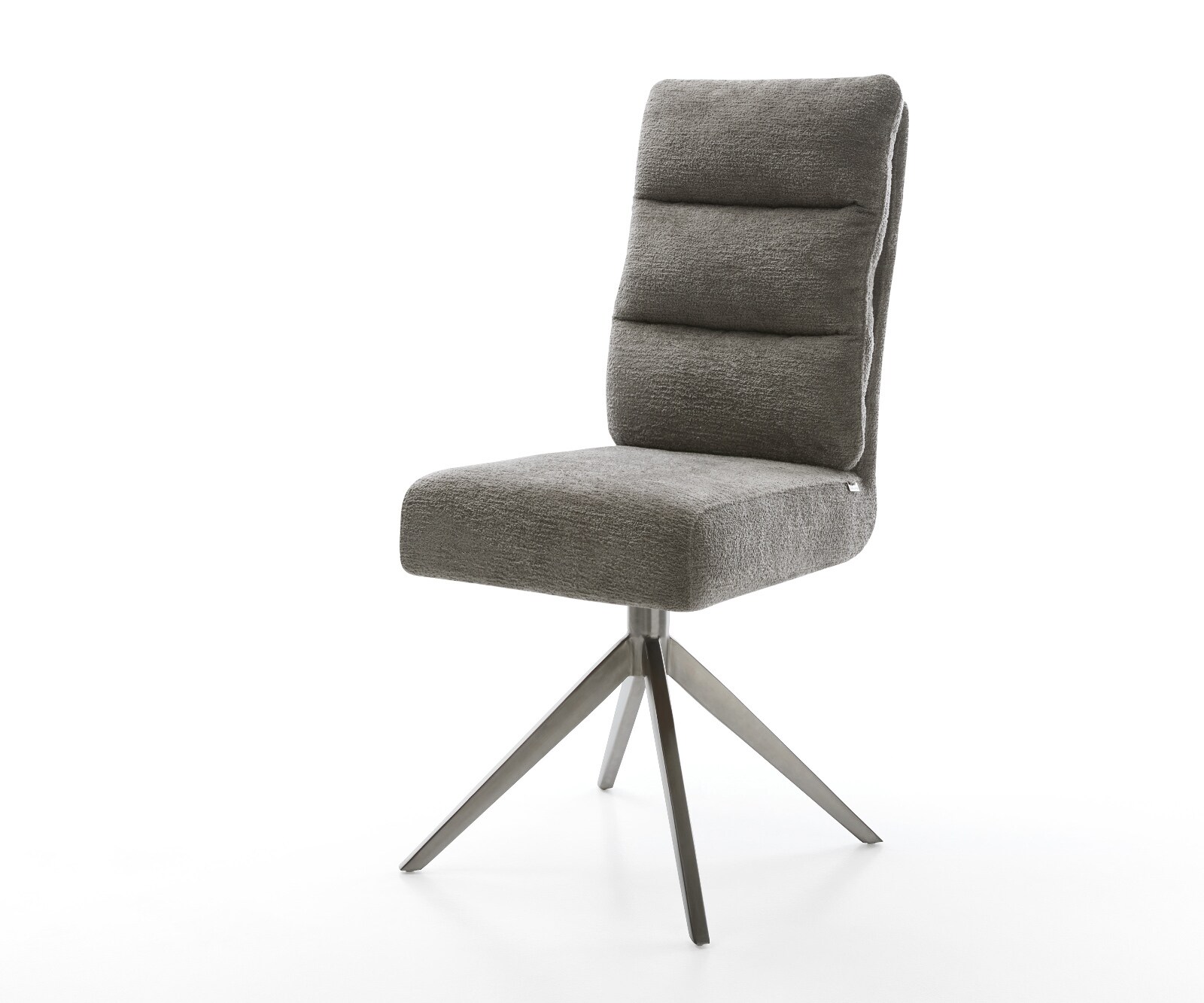 Draaistoel Pela-Flex bouclé zacht mud kruisframe breed grafiet 360° draaibaar rocker-functie pocketveer kern 1