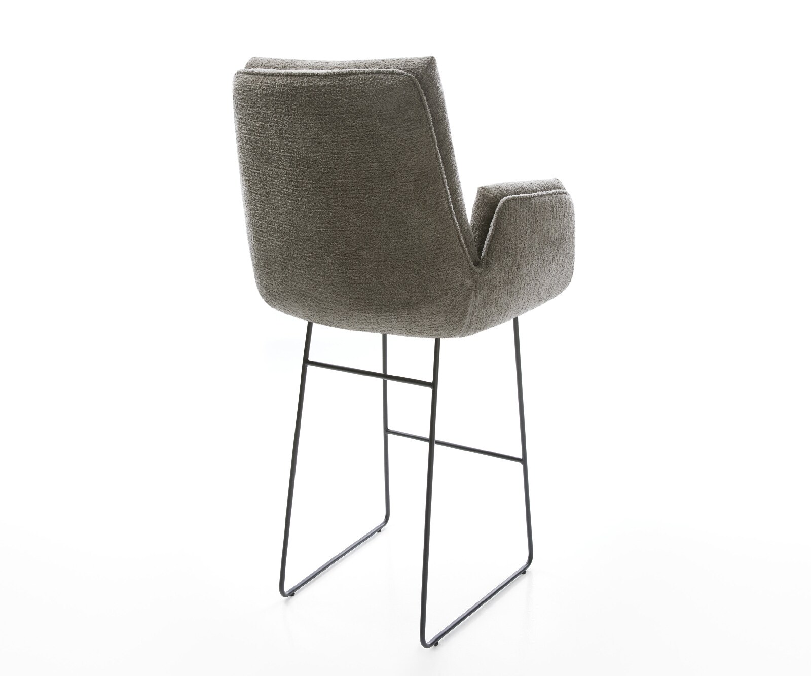 Barstoel Clea-Flex Bouclé zacht Mud Sledeonderstel metaal zwart Zwart 5