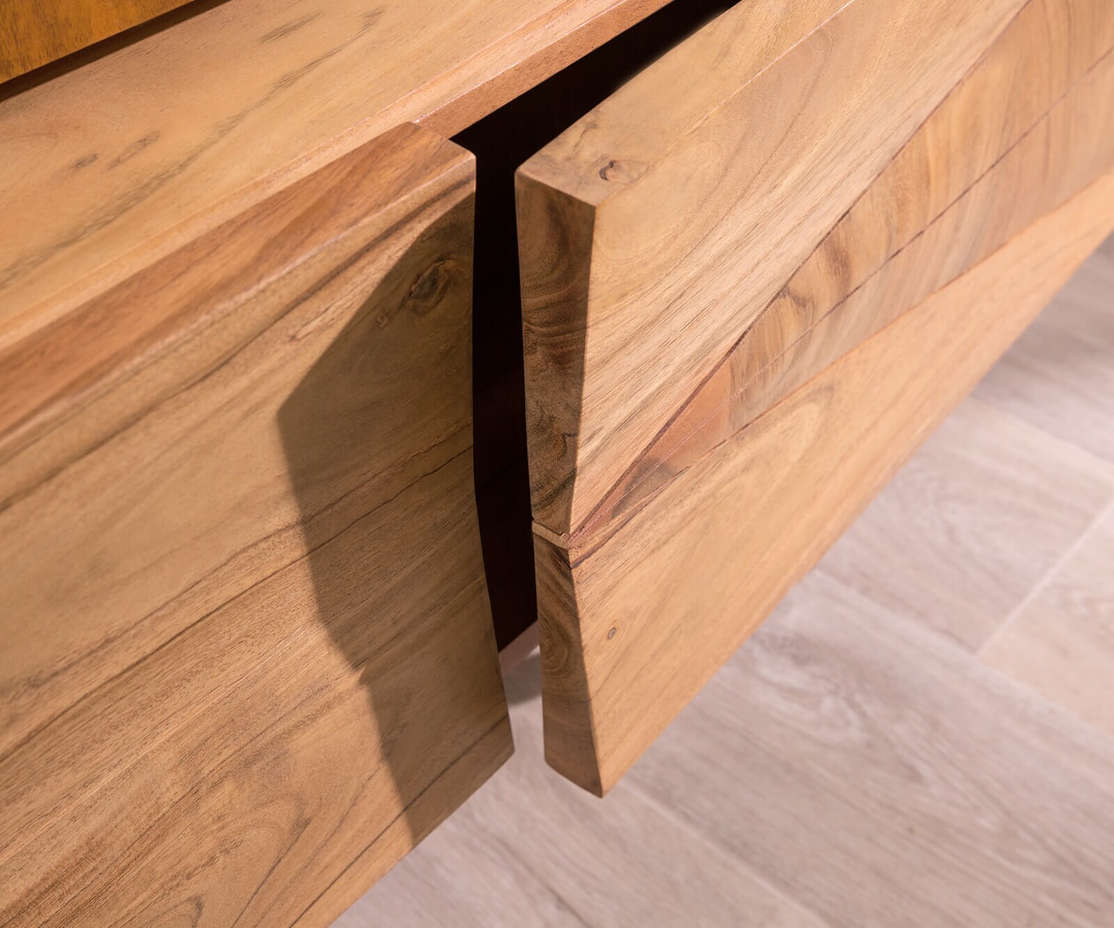 Designer-tv-meubel Wyatt 175 cm acacia natuur 2 deuren 1 klep 3