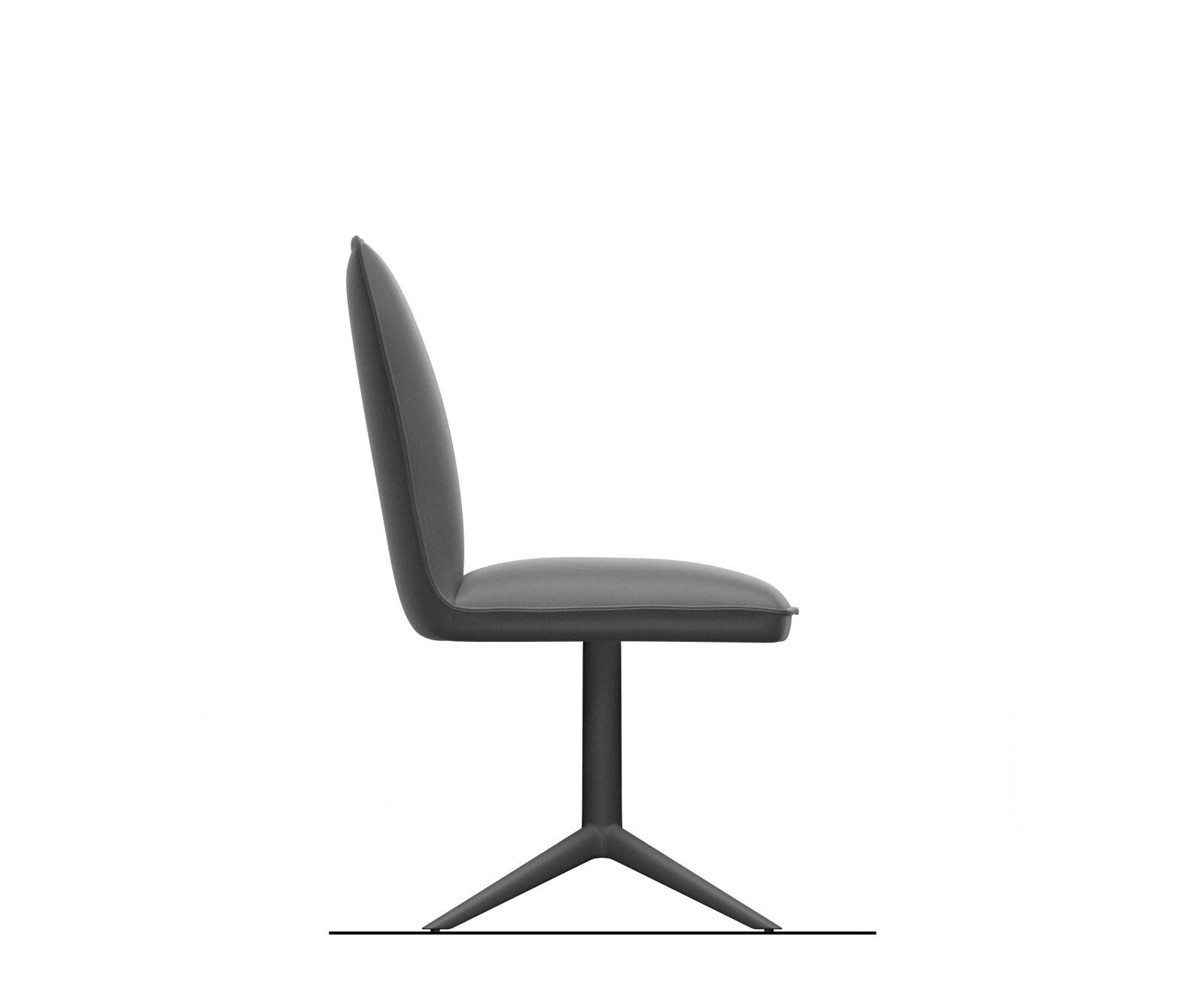 Draaistoel Lelio-Flex bouclé zacht mud kruispoot roestvrij staal 360° draaibaar rocker-functie pocketveer kern 9