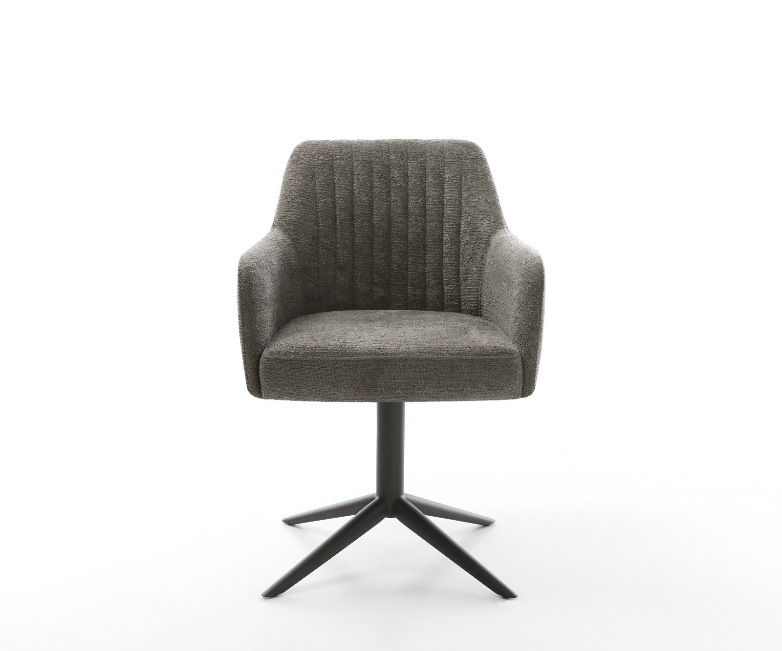 Draaistoel Greg-Flex bouclé zacht mud kruispoot zwart 360° draaibaar rocker-functie pocketveer kern 2
