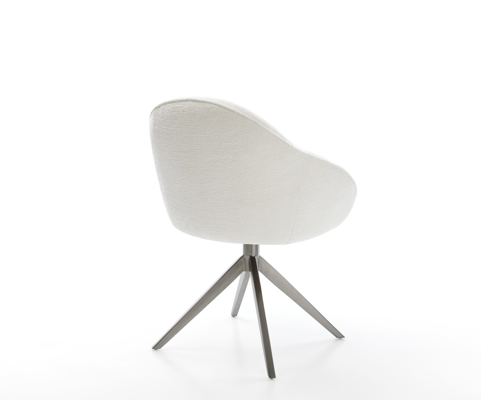 Draaistoel Gaio-Flex bouclé zacht beige kruisframe breed grafiet 360° draaibaar rocker-functie 4