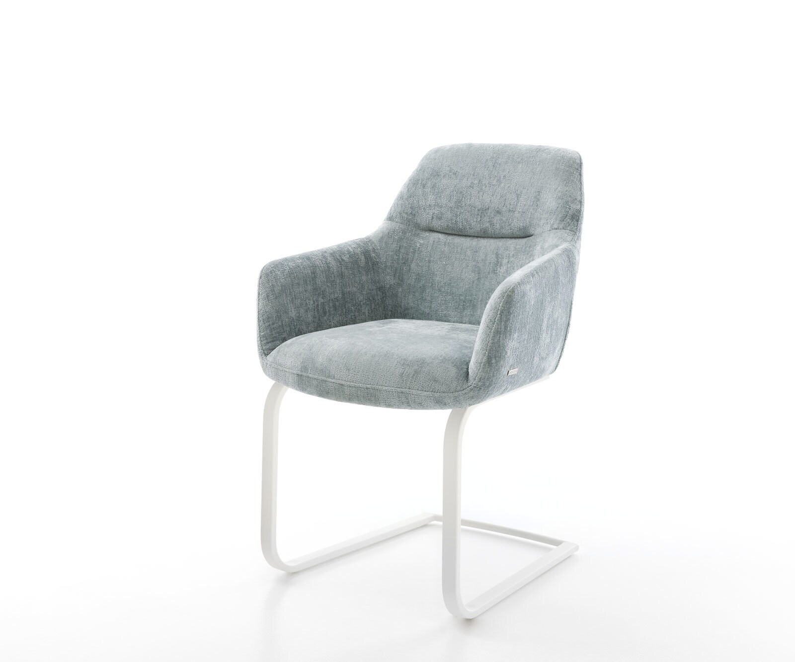 Sledemodel Pejo-Flex chenille pastelblauw sledemodel vlak wit pocketveer kern
