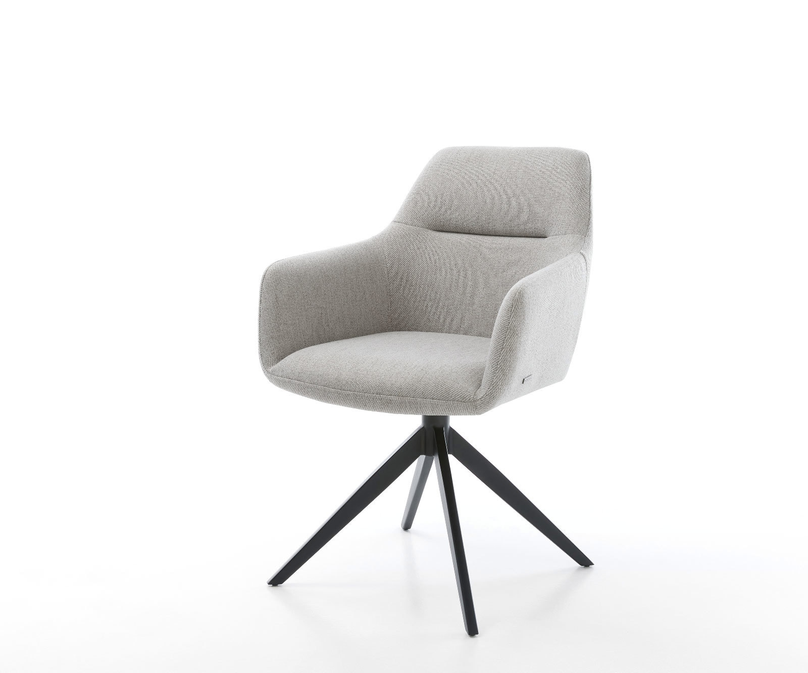 Draaistoel Pejo-Flex stripes lichtgrijs kruisframe breed zwart 360° draaibaar rocker-functie pocketveer kern Draaistoel Pejo-Flex stripes lichtgrijs kruisframe breed zwart 360° draaibaar rocker-functie pocketveer kern