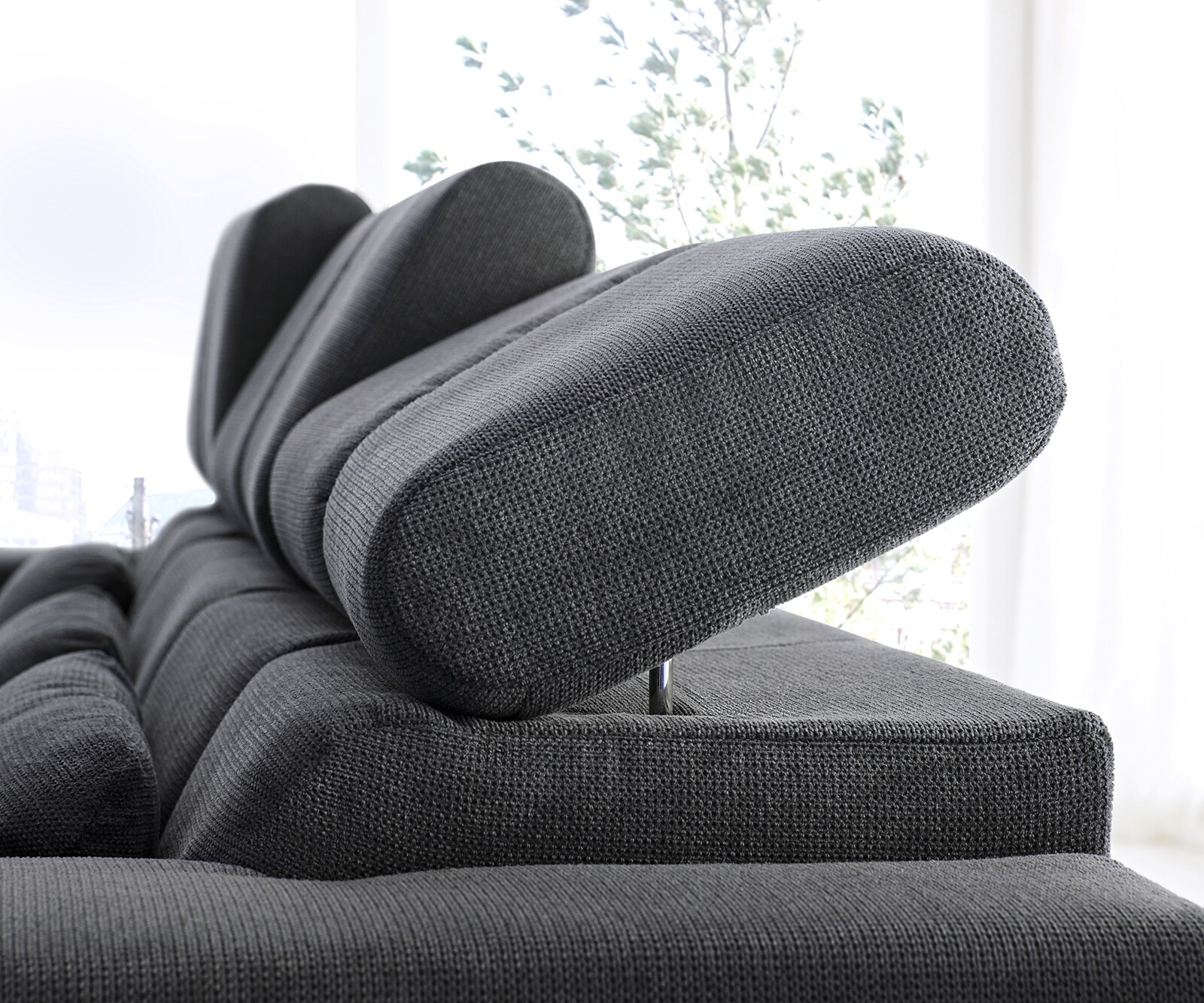 Hoekbank Ordino 285x200 microvezel zwart voetenbank links elektrische zitdiepteverstelling 6 Hoekbank Ordino 285x200 microvezel zwart voetenbank links elektrische zitdiepteverstelling 6