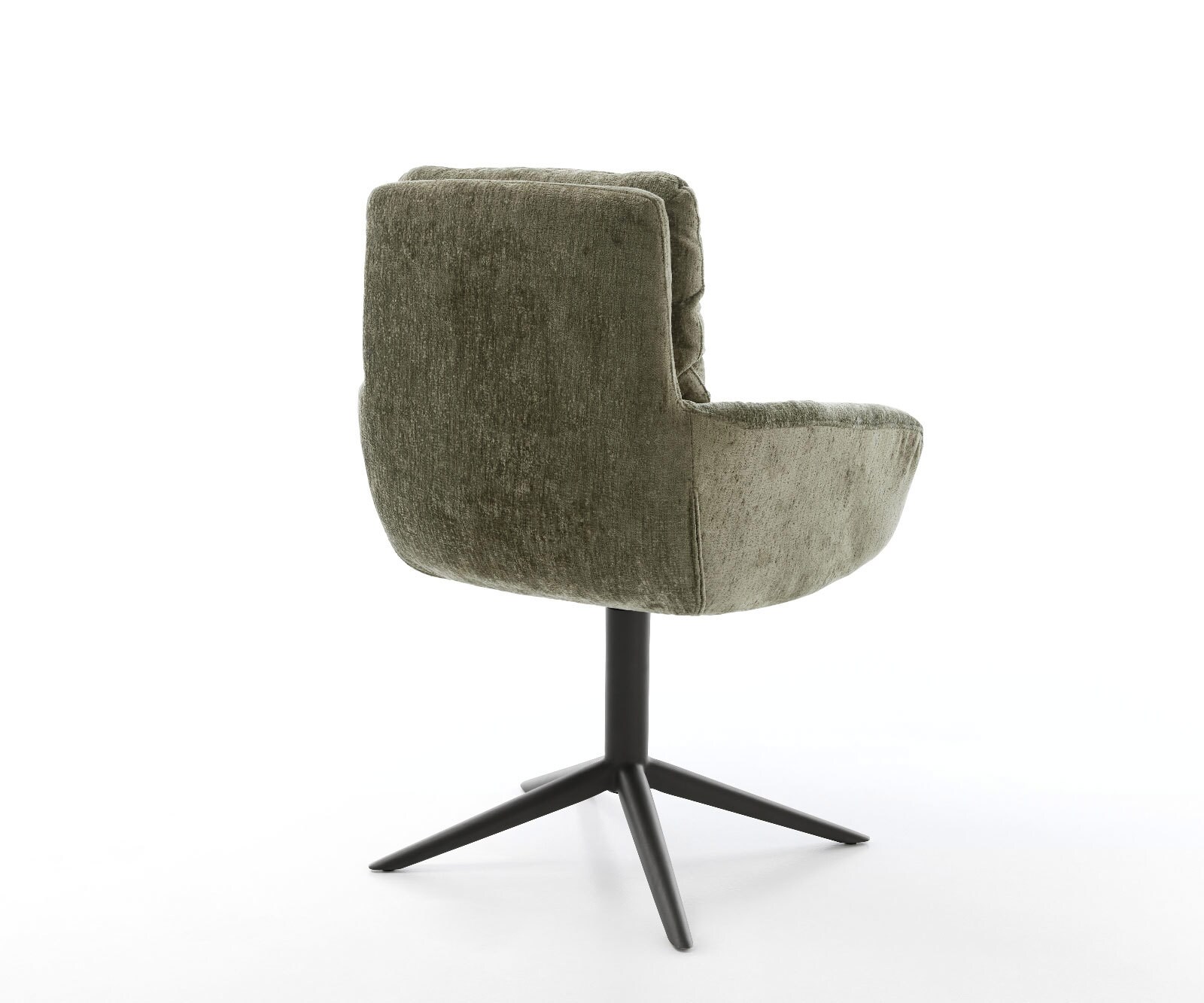 Draaistoel Abelia-Flex met armleuning chenille olijfgroen kruispoot zwart 360° draaibaar rocker-functie 4 Draaistoel Abelia-Flex met armleuning chenille olijfgroen kruispoot zwart 360° draaibaar rocker-functie 4