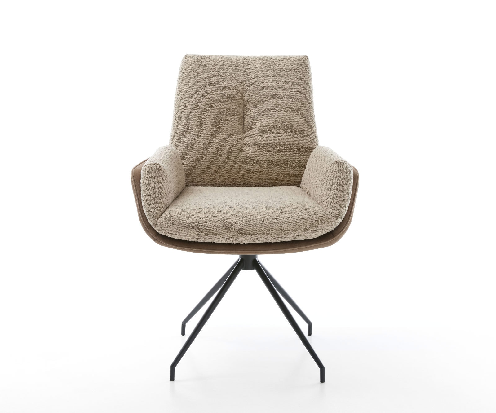 Draaistoel Clea-Flex materiaalmix mud kruisframe conisch zwart 180° draaibaar 1 Draaistoel Clea-Flex materiaalmix mud kruisframe conisch zwart 180° draaibaar 1