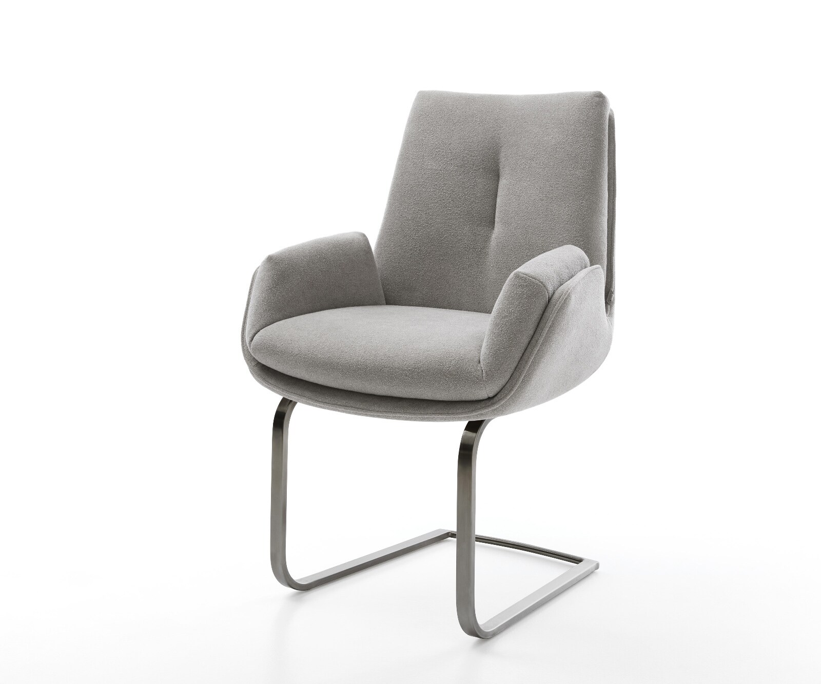 Sledemodel Clea-Flex zachte stof met structuur grijs sledemodel vlak grafiet pocketveer kern 1