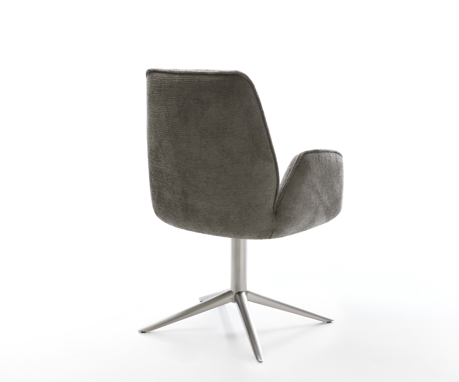 Draaistoel Zoa-Flex bouclé zacht mud kruispoot roestvrij staal 360° draaibaar rocker-functie pocketveer kern 5