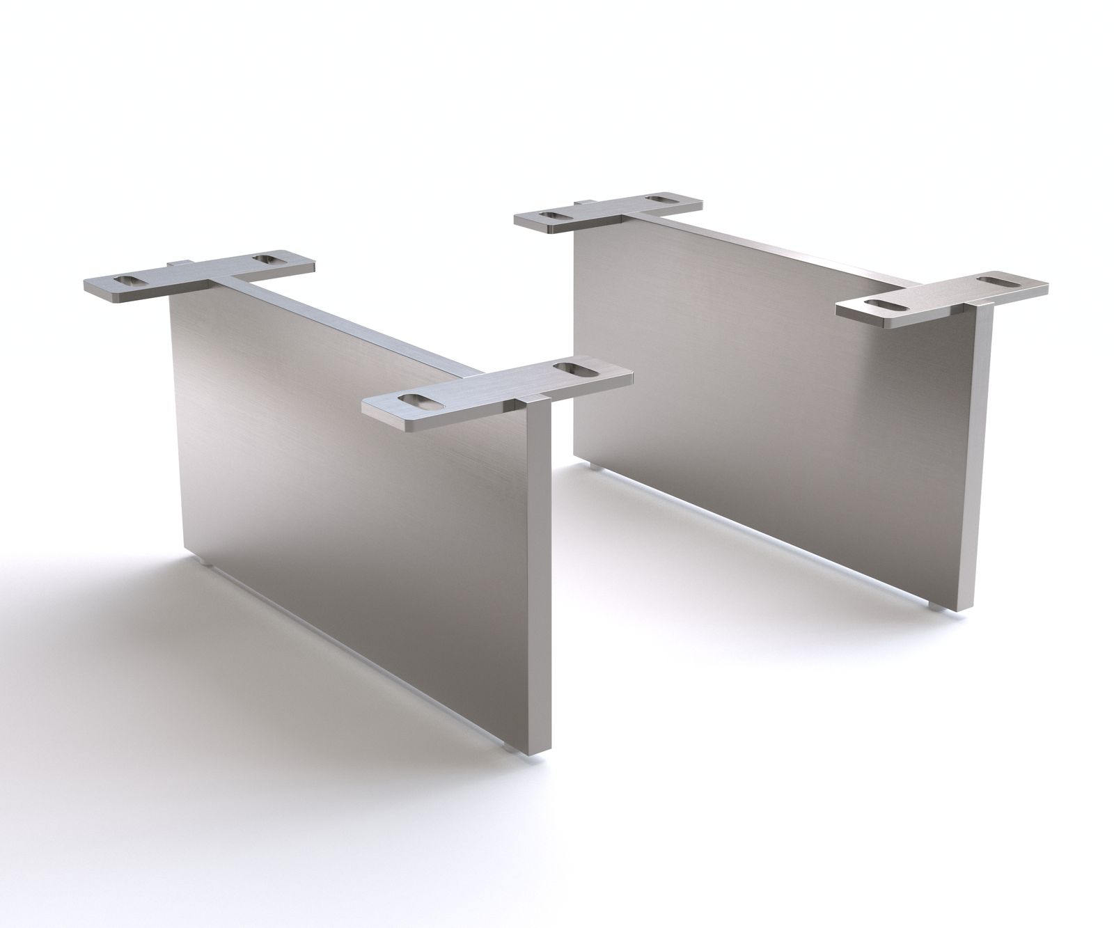 Zwevend onderstel 15 cm geborsteld RVS voor 35 cm diepe kastmeubelen (set van 2)