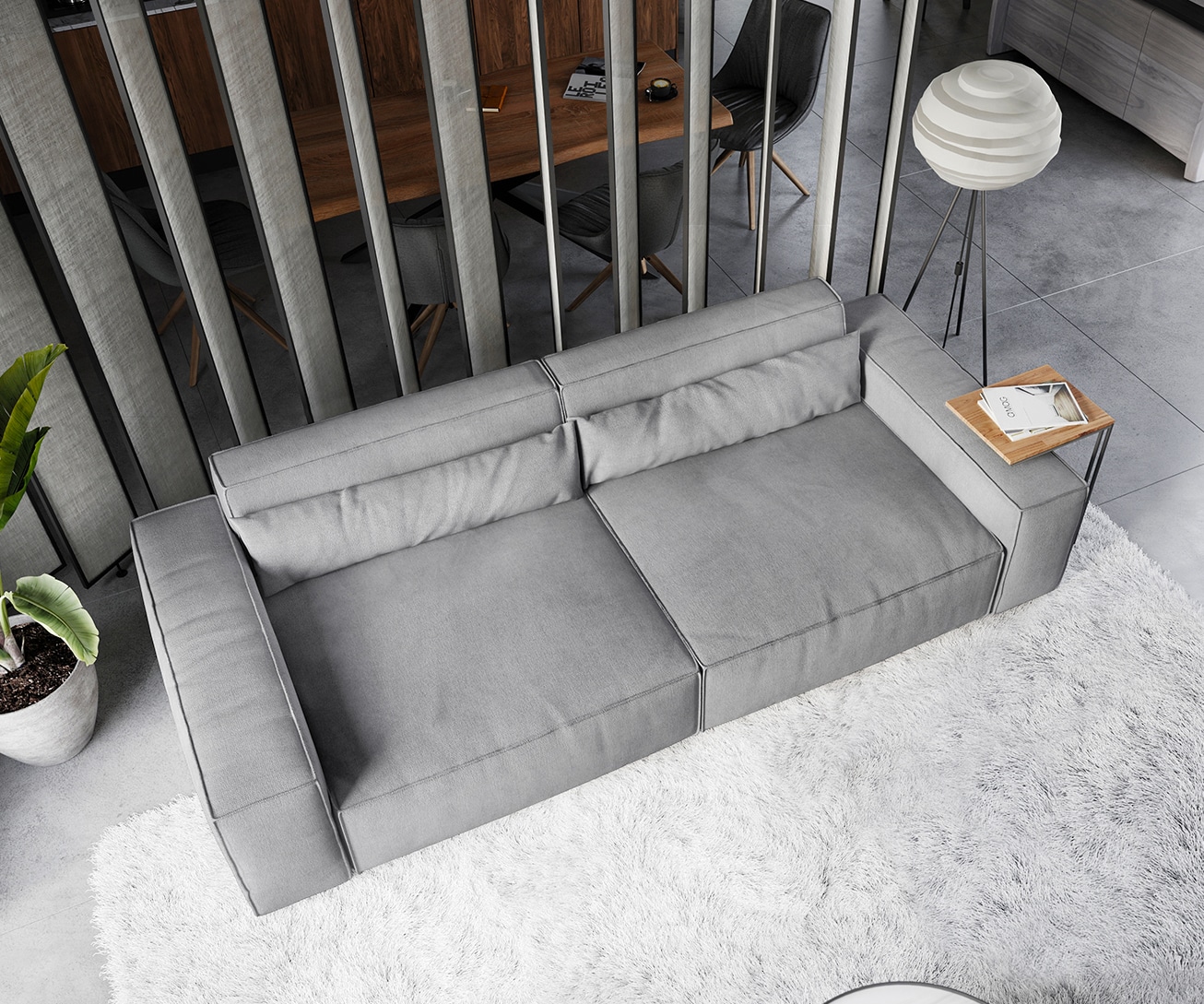 Big-sofa Sirpio XL 270x130 cm microvezel grijs 3 Big-sofa Sirpio XL 270x130 cm microvezel grijs 3