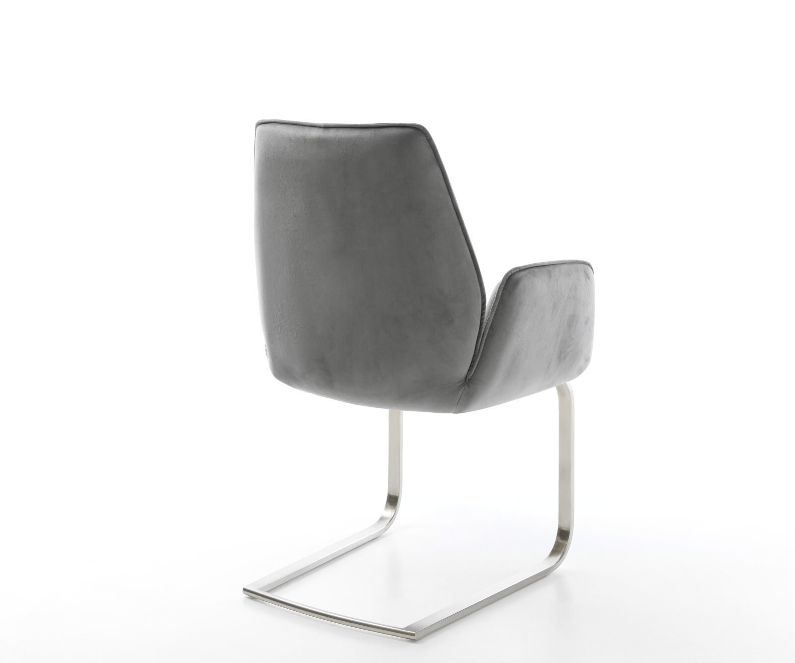 Sledemodel Zoa-Flex fluweel grijs sledemodel vlak roestvrij staal pocketveer kern 4 Sledemodel Zoa-Flex fluweel grijs sledemodel vlak roestvrij staal pocketveer kern 4