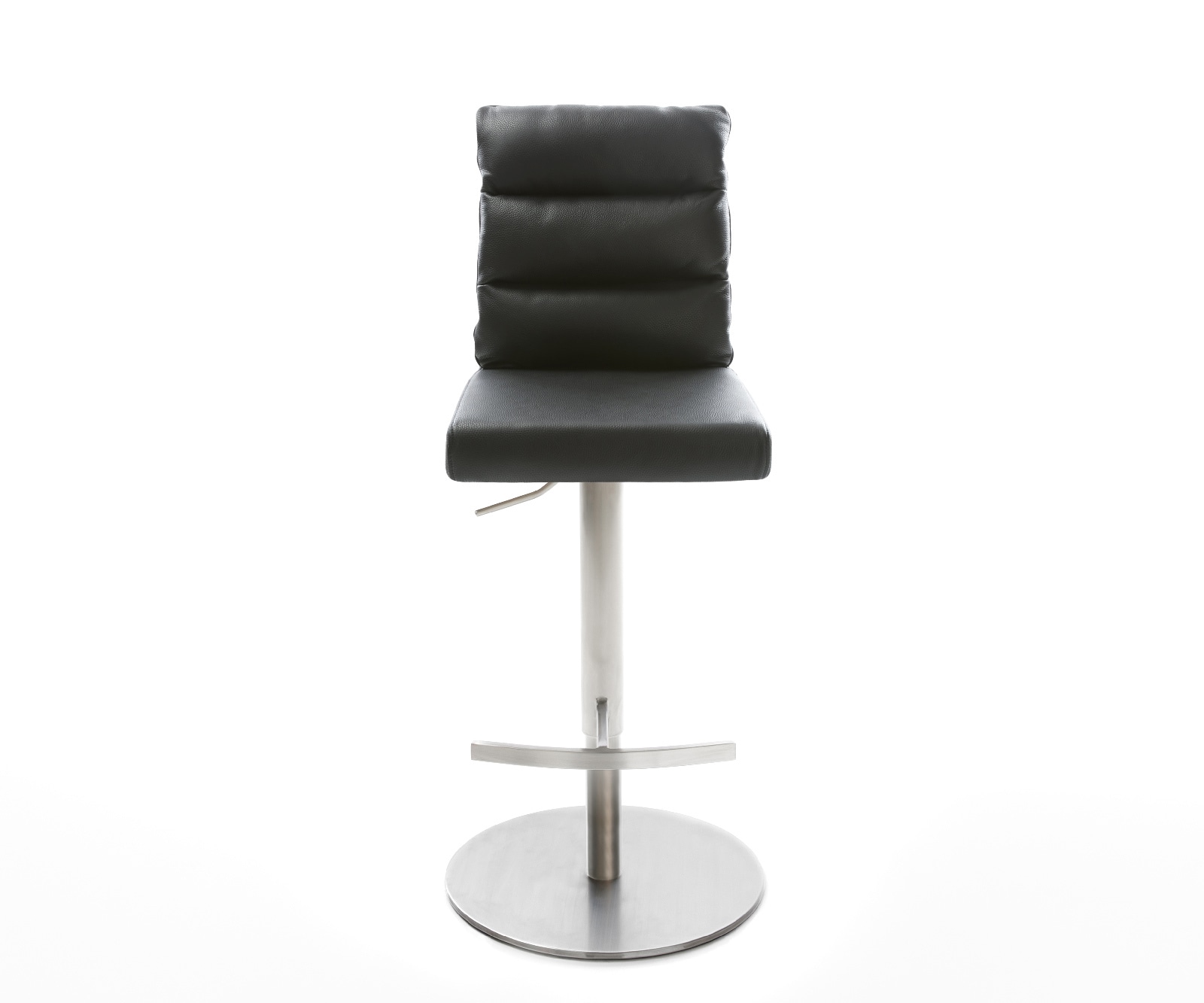 Barstoel Pela-Flex echt leer zwart draaivoet hoogte verstelbaar roestvrij staal 4 Barstoel Pela-Flex echt leer zwart draaivoet hoogte verstelbaar roestvrij staal 4