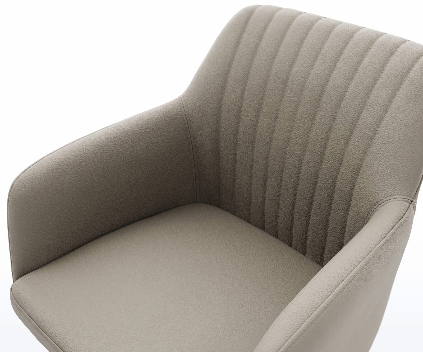 Draaistoel Greg-Flex echt leer mud kruisframe breed roestvrij staal 360° draaibaar rocker-functie pocketveer kern 3