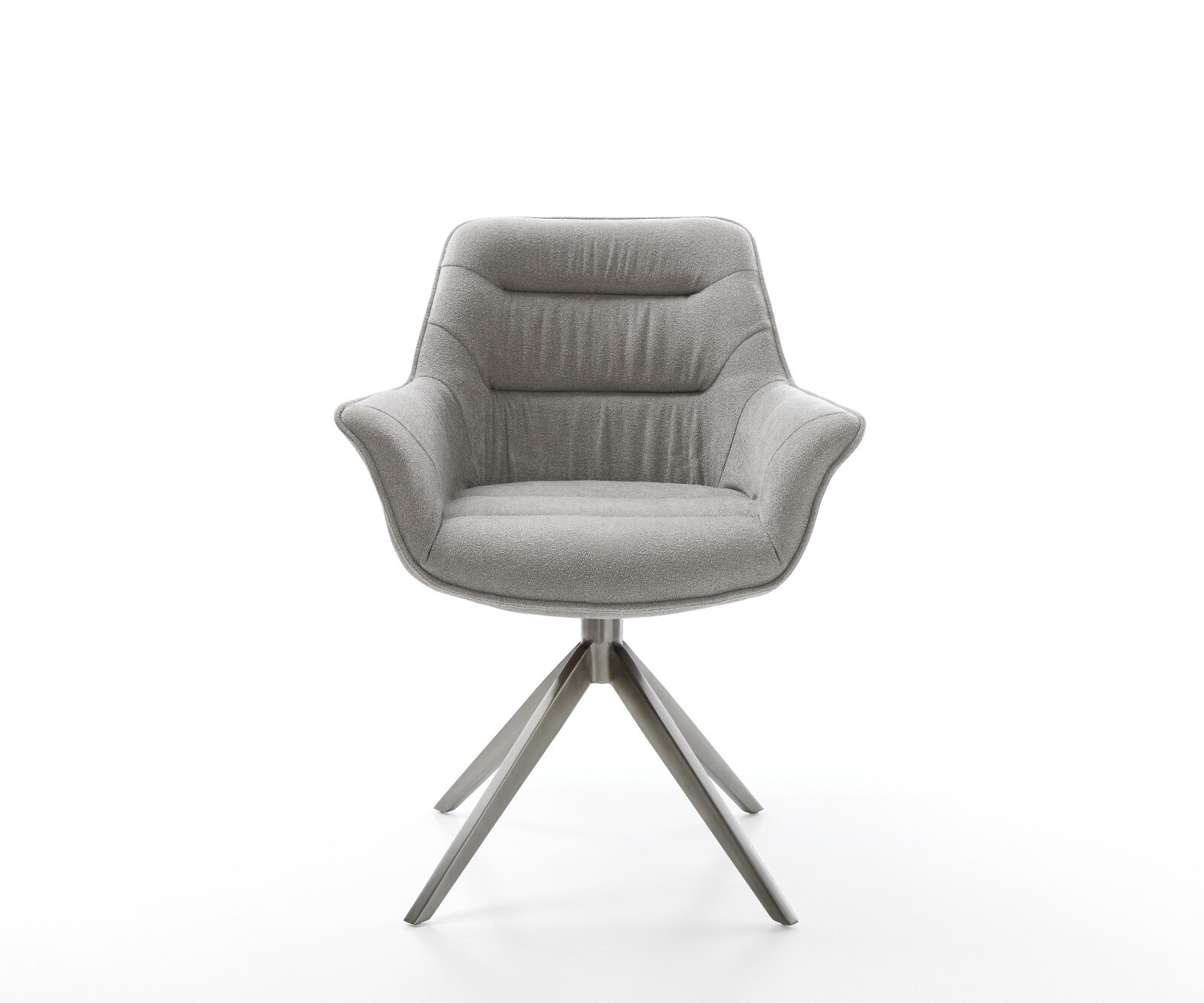 Draaistoel Kaira-Flex zachte stof met structuur grijs kruisframe breed grafiet 360° draaibaar rocker-functie 2