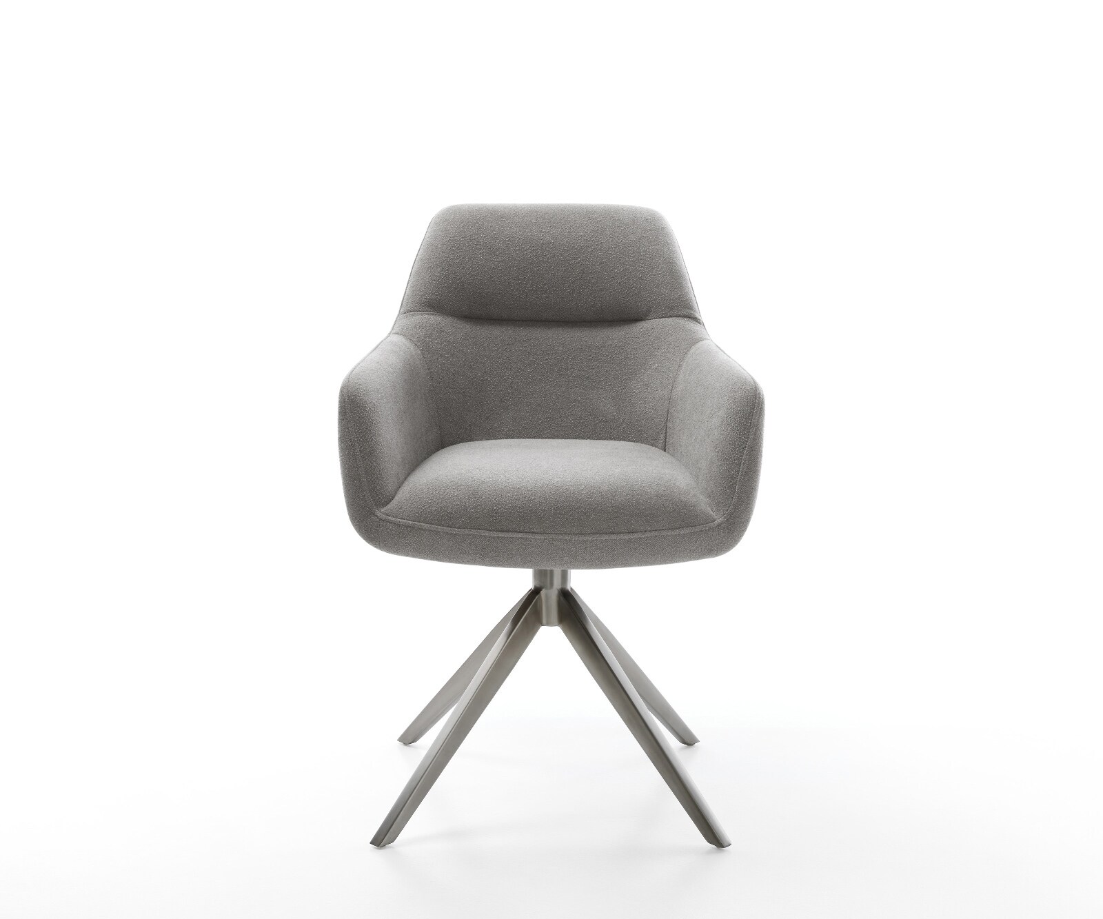 Draaistoel Pejo-Flex zachte stof met structuur grijs kruisframe breed grafiet 360° draaibaar rocker-functie pocketveer kern 2