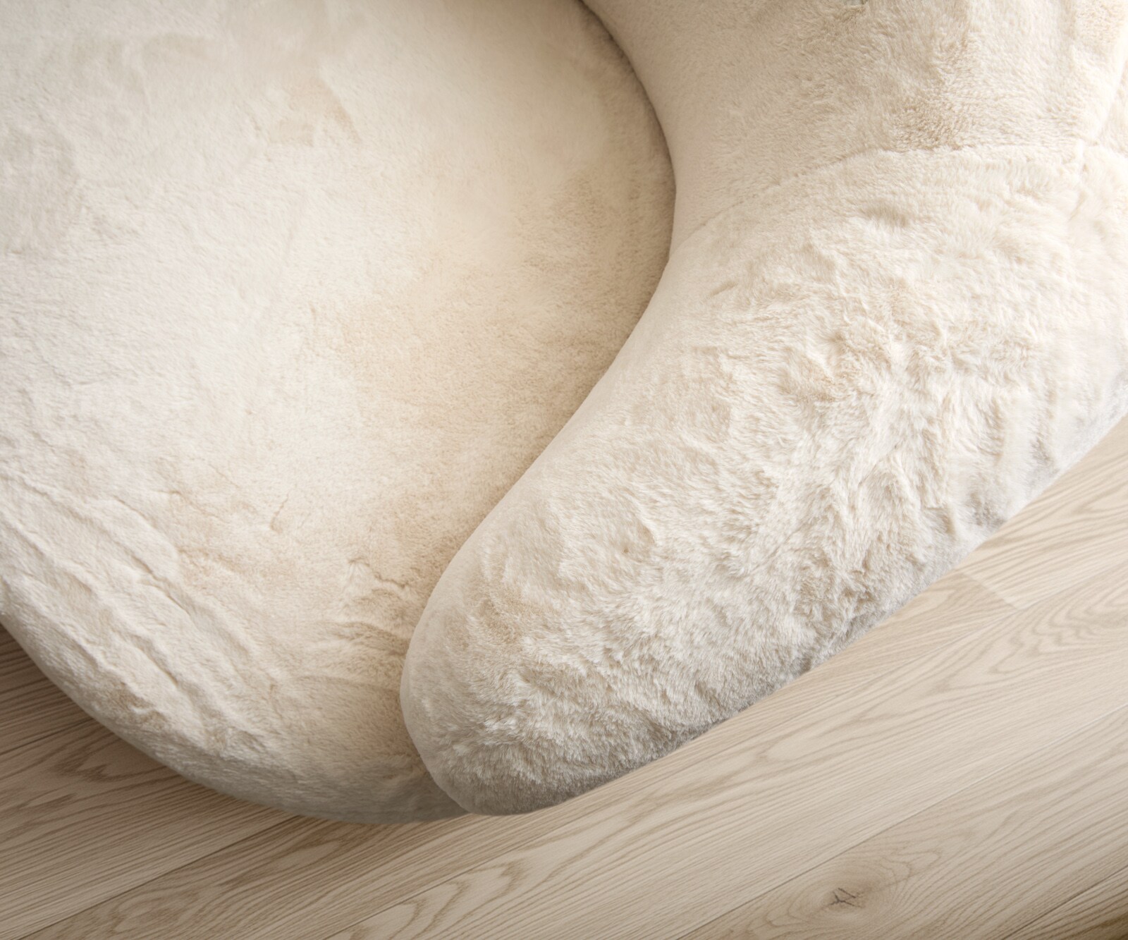 Fauteuil Nova 88x88 cm Pluche crème-wit 5