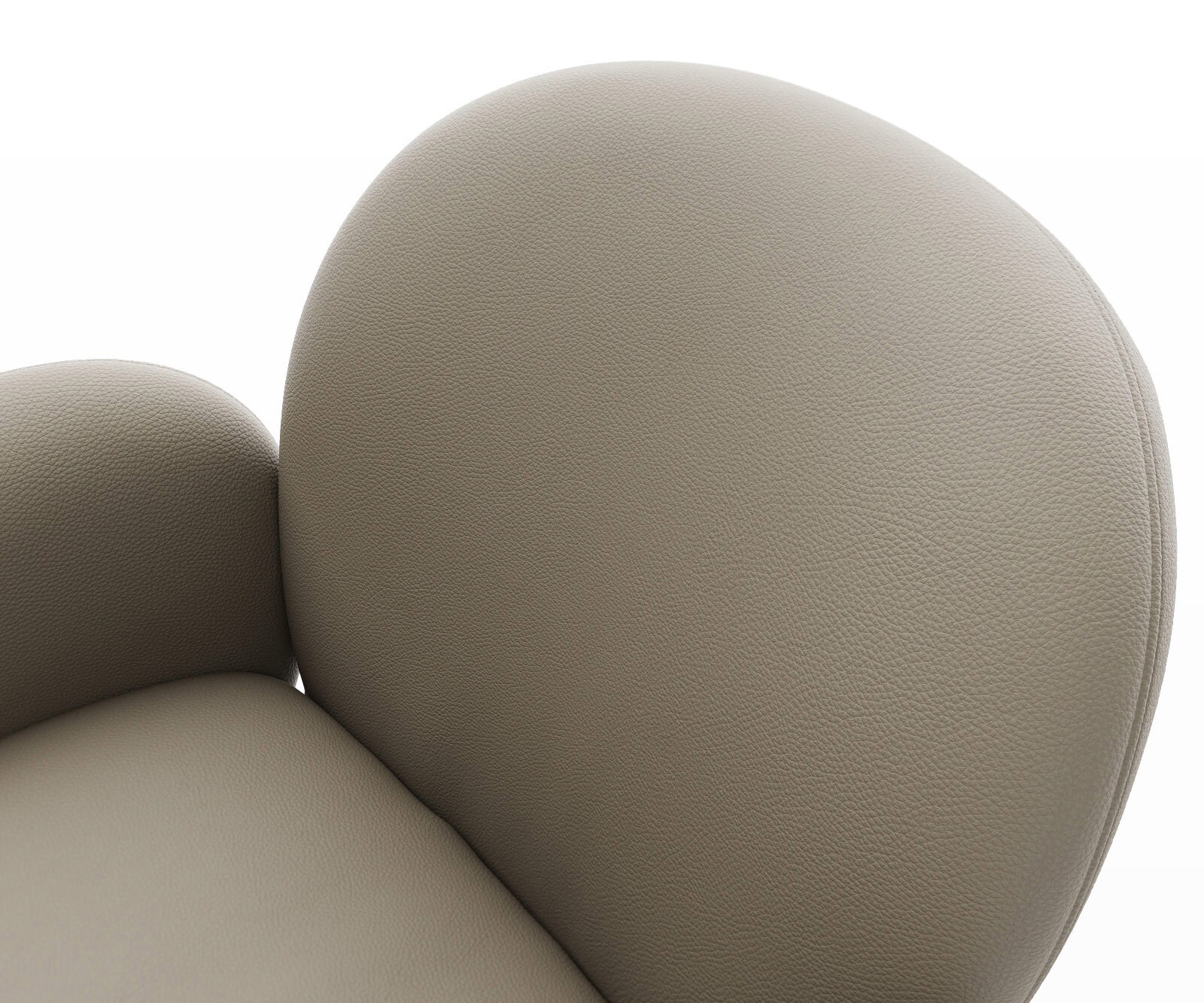 Draaistoel Nube-Flex met armleuning echt leer mud kruisframe breed zwart 360° draaibaar rocker-functie pocketveer kern 3