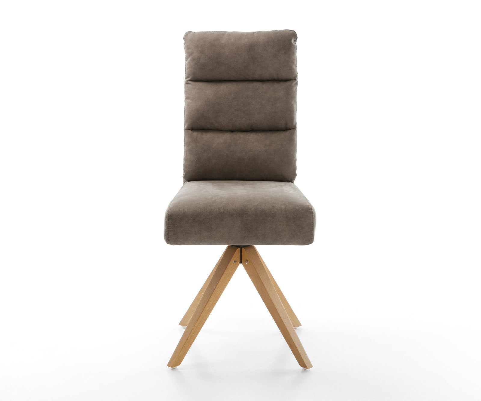 Eetkamerstoel Pela-Flex microvelours taupe vintage houten frame hoekig natuur pocketveer kern 1 Eetkamerstoel Pela-Flex microvelours taupe vintage houten frame hoekig natuur pocketveer kern 1