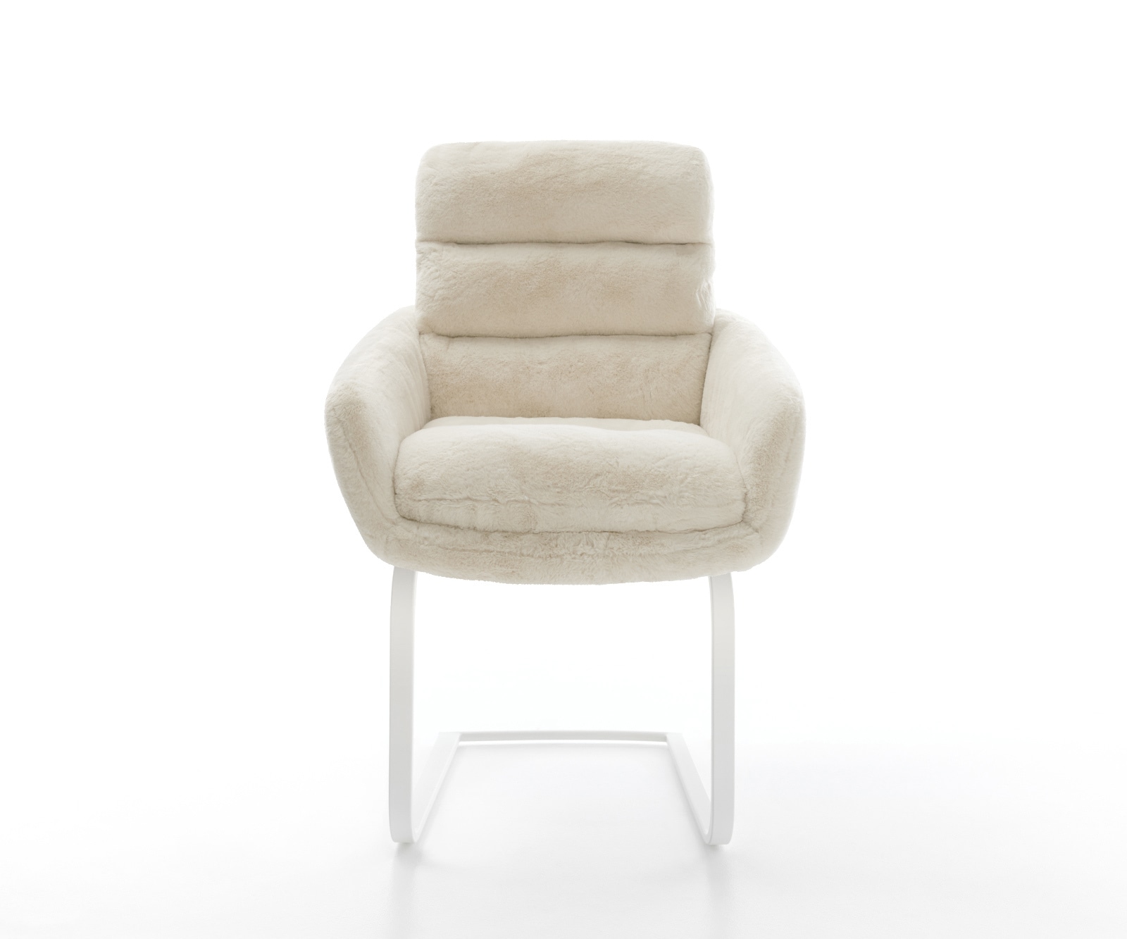 Sledemodel Abelia-Flex met armleuning pluchen crème-wit sledemodel vlak wit 2