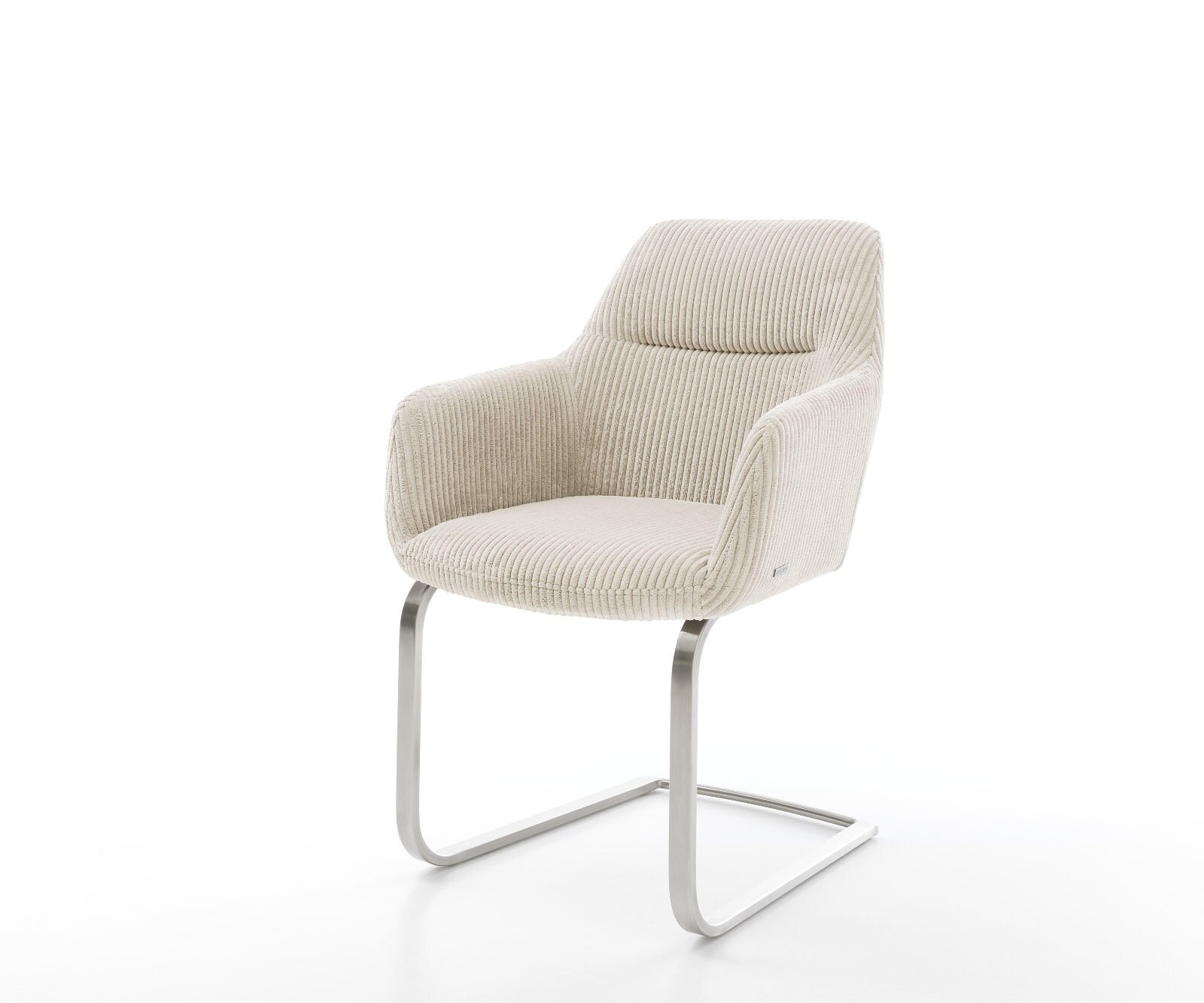 Sledemodel Pejo-Flex koord beige sledemodel vlak roestvrij staal pocketveer kern