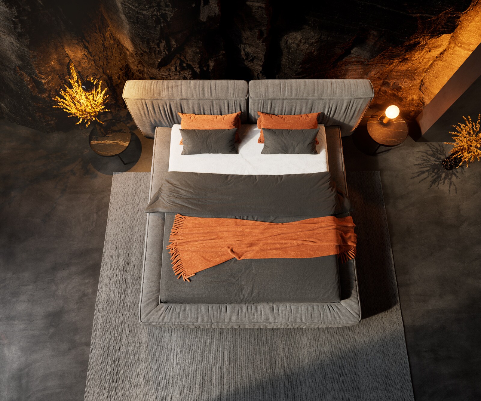 Bedframe Coperti microvezel grijs 180x200 cm 4
