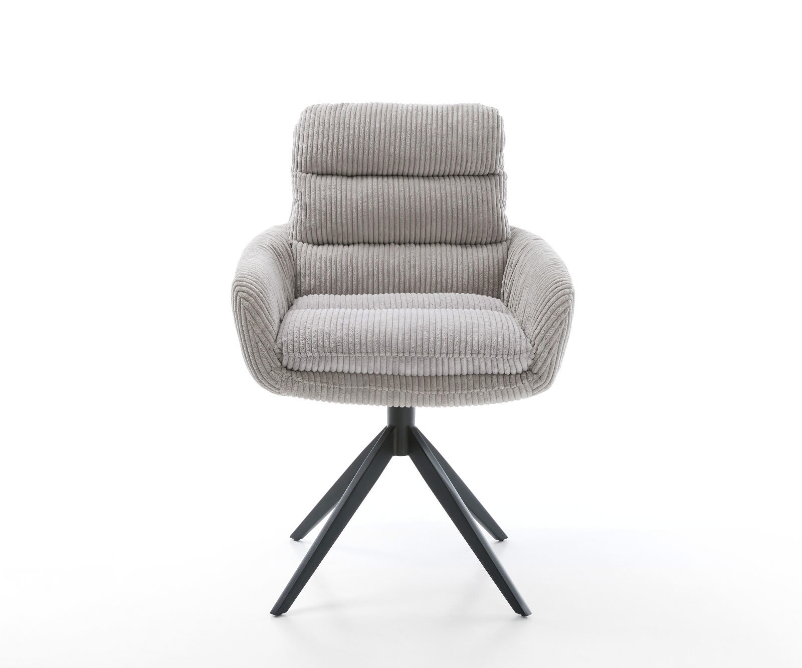 Draaistoel Abelia-Flex met armleuning koord zilver grijs kruisframe breed zwart 360° draaibaar rocker-functie 1 Draaistoel Abelia-Flex met armleuning koord zilver grijs kruisframe breed zwart 360° draaibaar rocker-functie 1