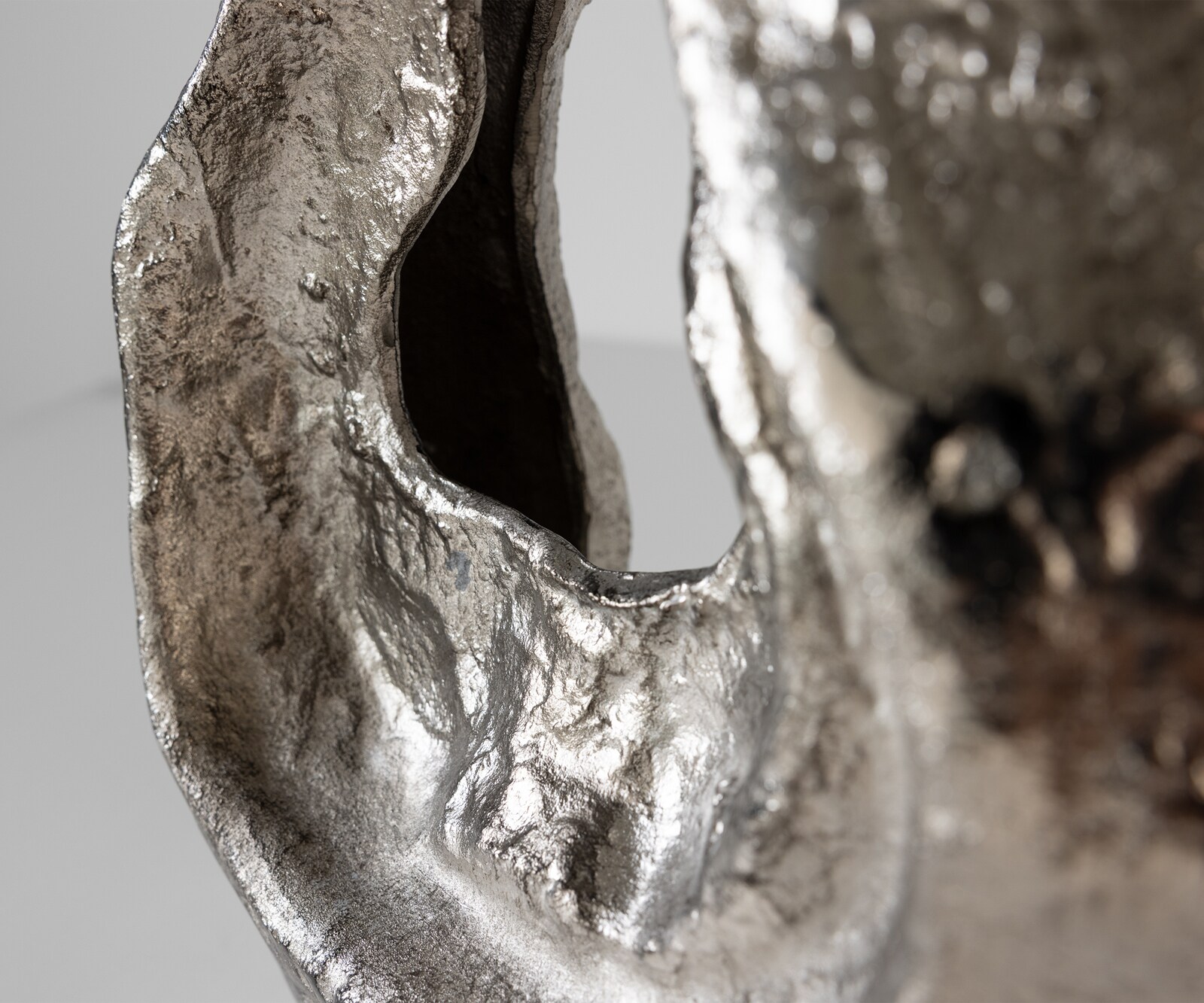 Sculptuur Nexora B40 x D17 x H42 cm Aluminium Platin Handgemaakt 2