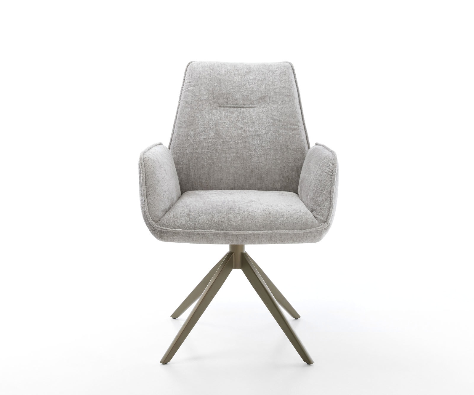 Draaistoel Zoa-Flex chenille zilver grijs kruisframe breed afwerking met titanium 360° draaibaar rocker-functie pocketveer kern 1 Draaistoel Zoa-Flex chenille zilver grijs kruisframe breed afwerking met titanium 360° draaibaar rocker-functie pocketveer kern 1