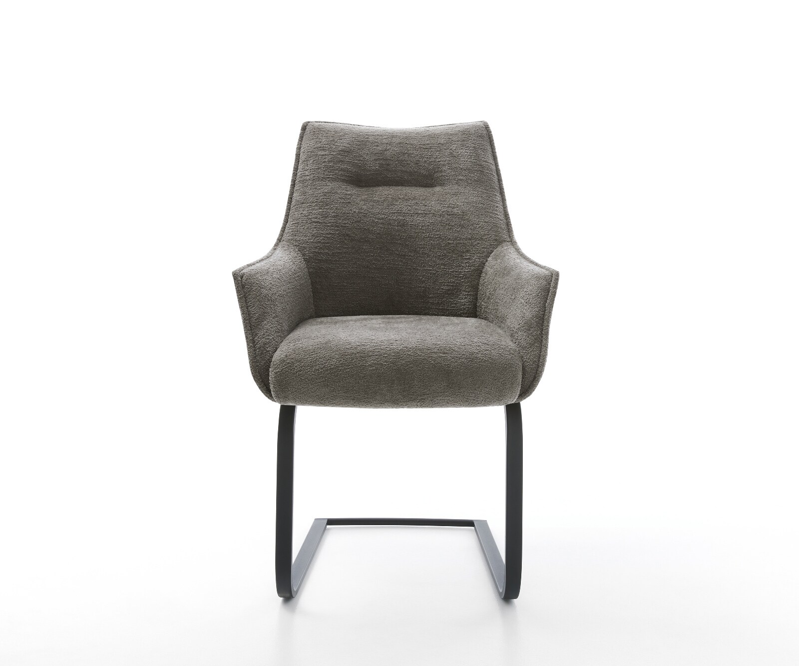 Sledemodel Alja-Flex met armleuning bouclé zacht mud sledemodel vlak zwart pocketveer kern 2