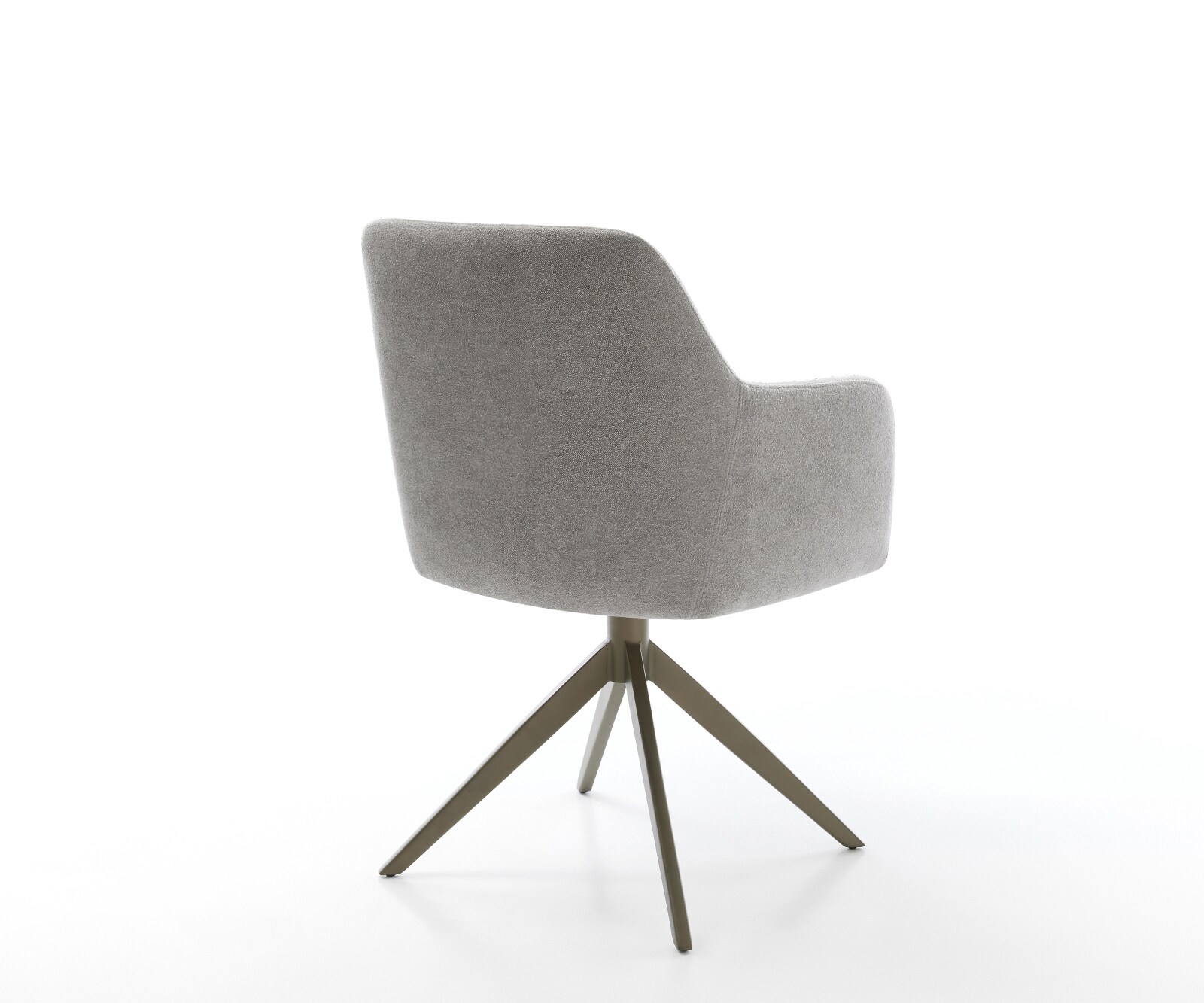 Draaistoel Greg-Flex zachte stof met structuur grijs kruisframe breed afwerking met titanium 360° draaibaar rocker-functie pocketveer kern 4