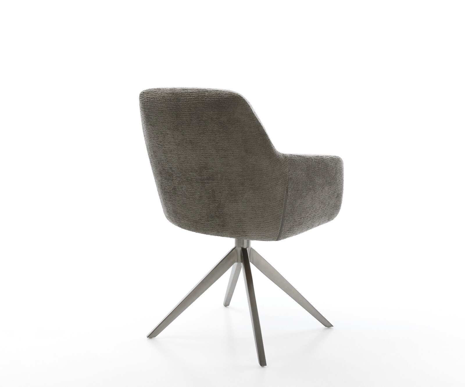 Draaistoel Pejo-Flex bouclé zacht mud kruisframe breed grafiet 360° draaibaar rocker-functie pocketveer kern 5