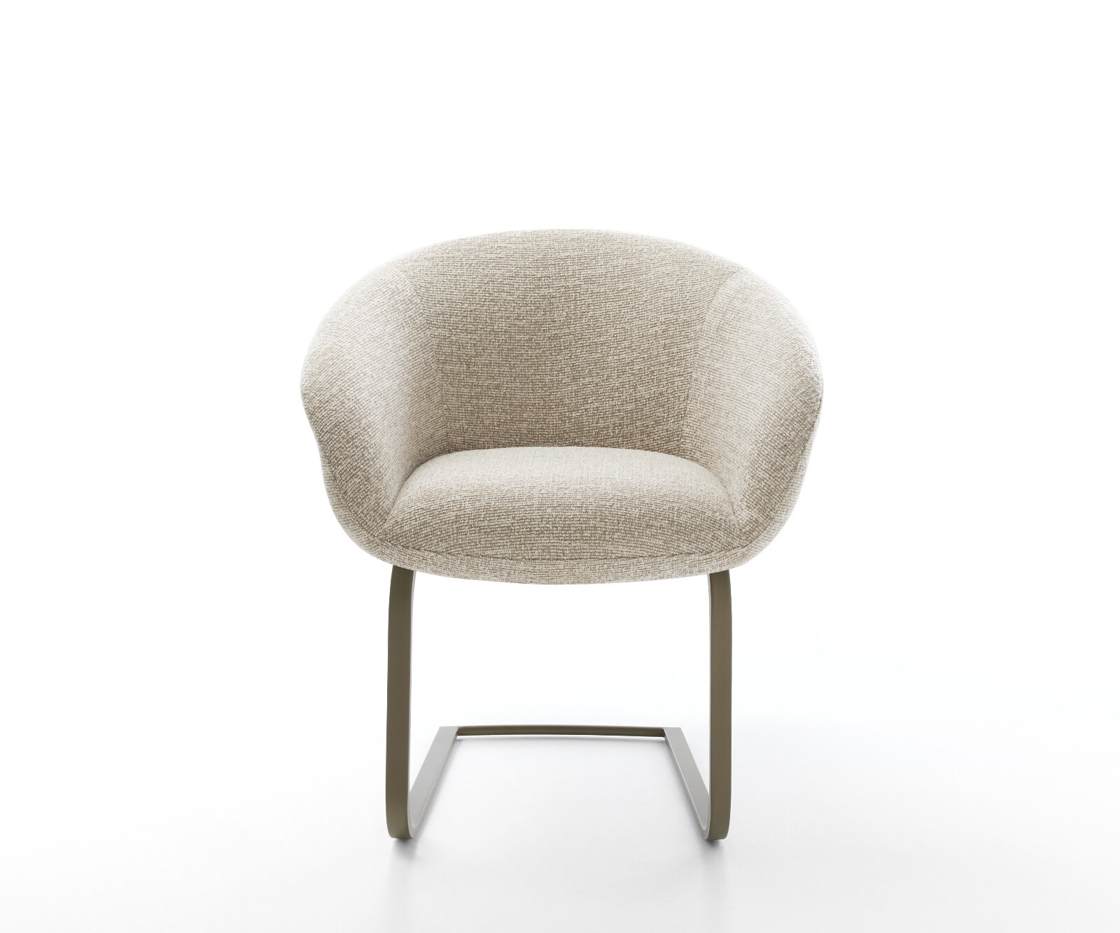 Sledemodel Vinka-Flex met armleuning geweven stof beige sledemodel vlak afwerking met titanium pocketveer kern 2