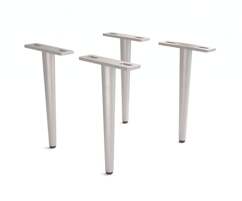 Fuß Konisch 20 cm Metall Silber (4er Set)