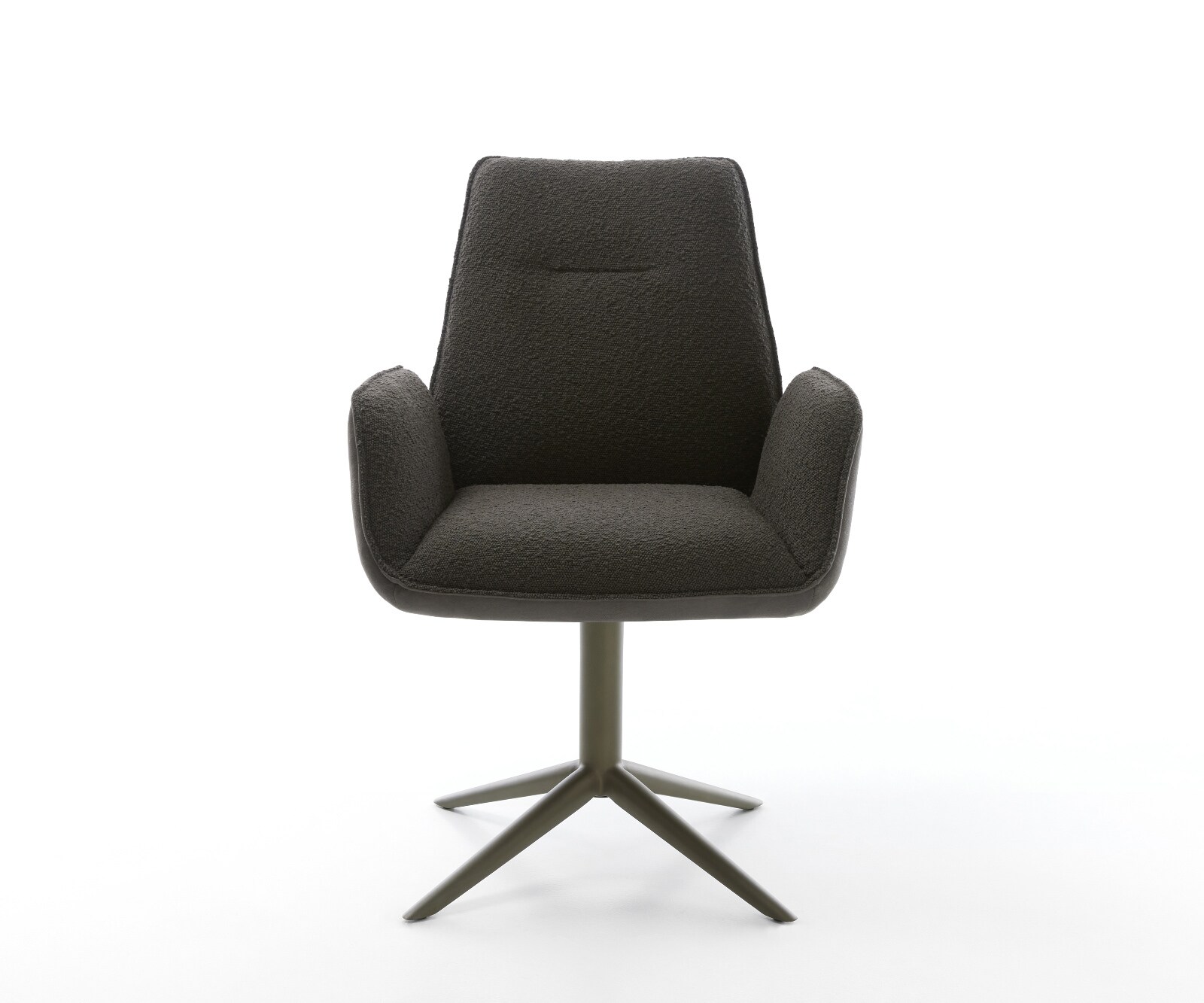 Draaistoel Zoa-Flex materiaalmix zwart kruispoot afwerking met titanium 360° draaibaar rocker-functie pocketveer kern 2