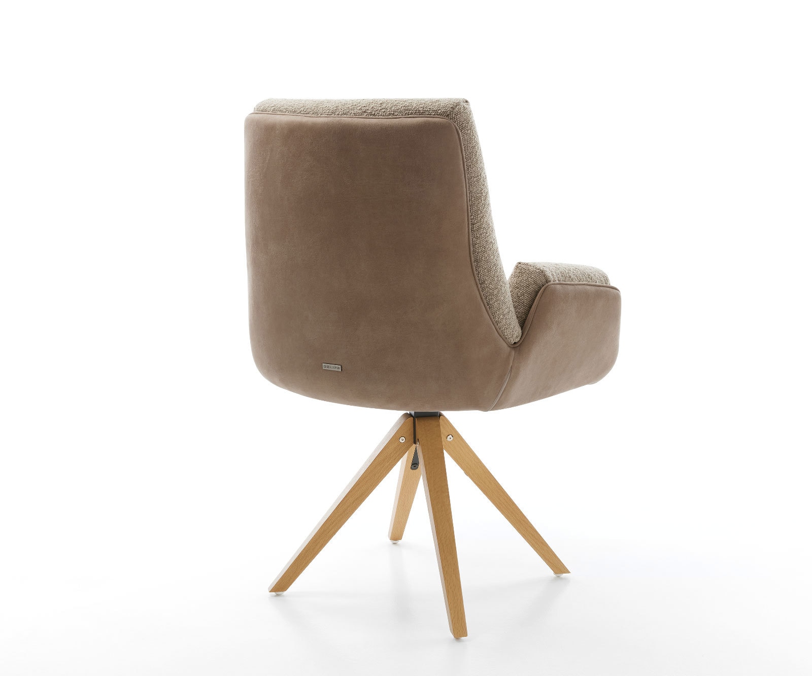 Draaistoel Clea-Flex materiaalmix mud houten frame hoekig natuur 180° draaibaar 3 Draaistoel Clea-Flex materiaalmix mud houten frame hoekig natuur 180° draaibaar 3