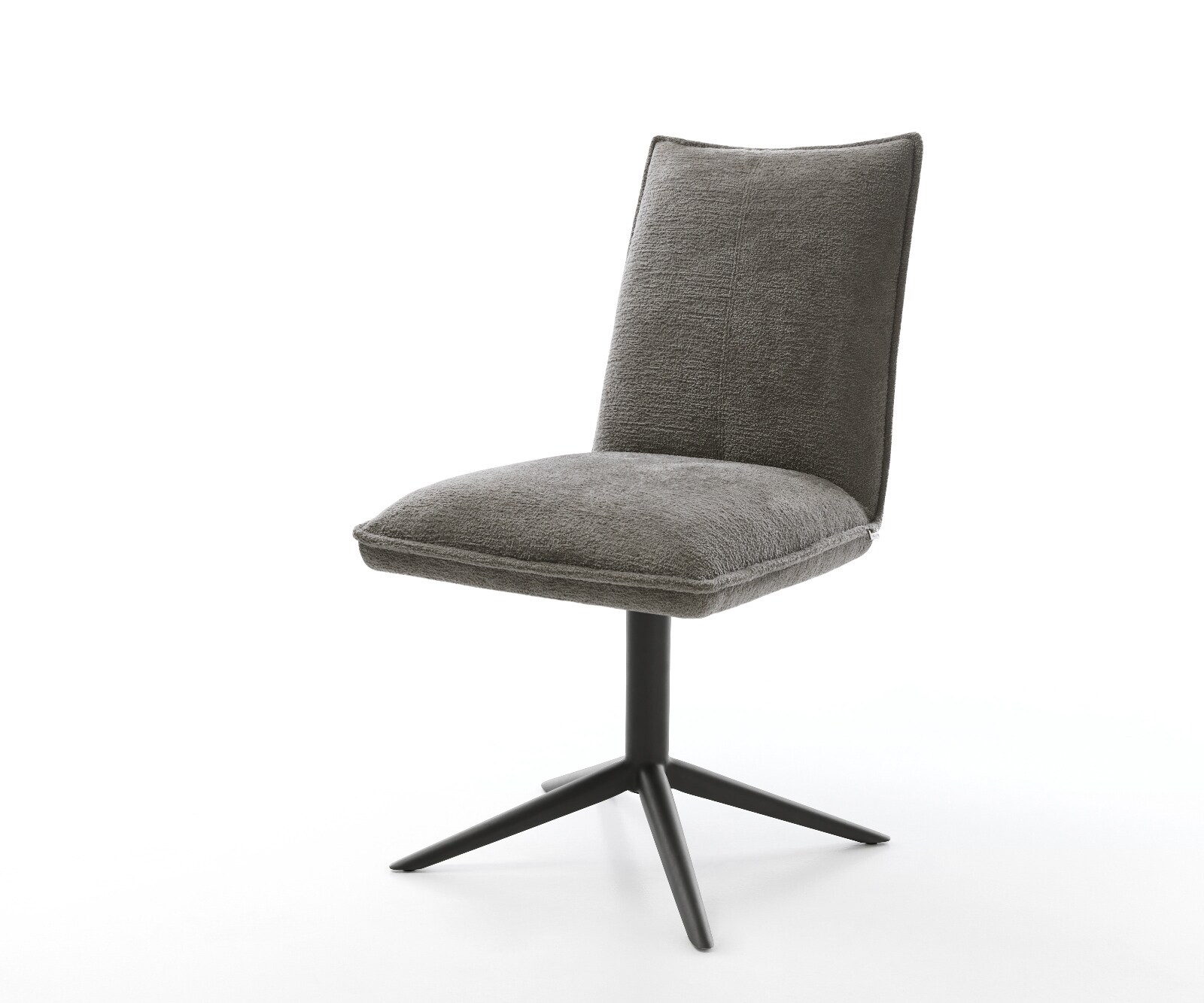 Draaistoel Lelio-Flex bouclé zacht mud kruispoot zwart 360° draaibaar rocker-functie pocketveer kern 1