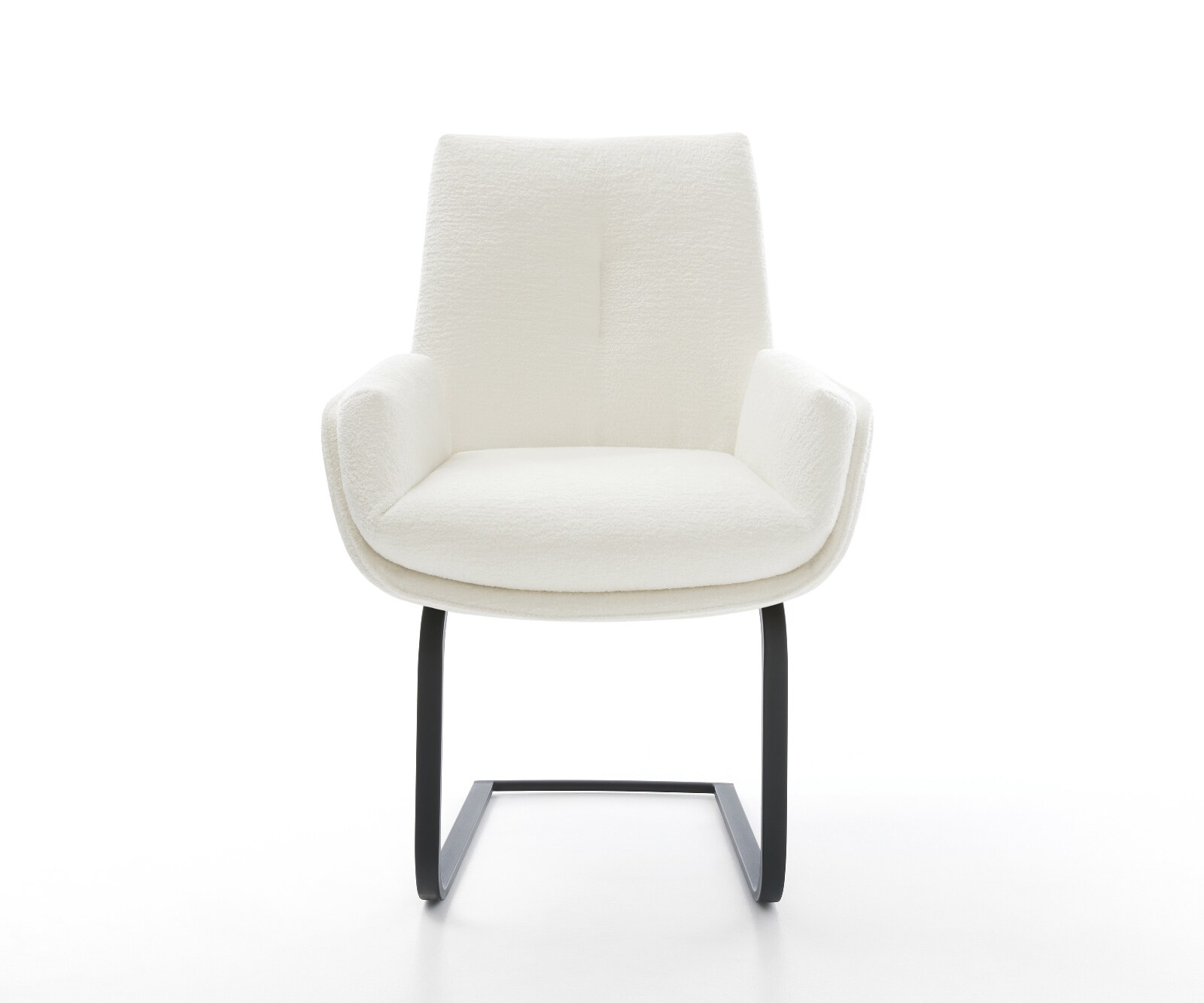 Sledemodel Clea-Flex bouclé zacht beige sledemodel vlak zwart pocketveer kern 2